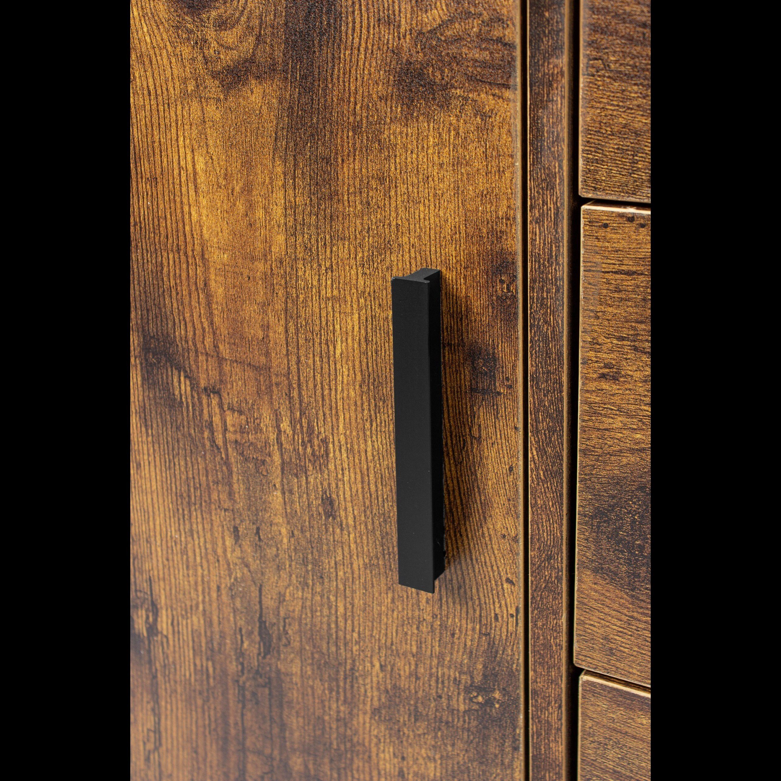 relaxdays Rollcontainer Abschließbarer Rollcontainer, Vintagebraun