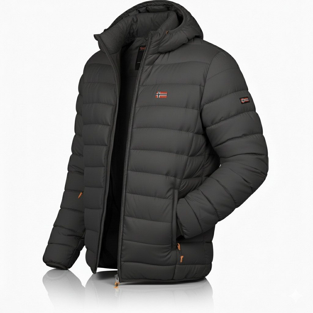 Geographical Norway Steppjacke leichte Übergangsjacke für Frühling & Herbst (1-St) Mit Kapuze winddicht und wasserabweisend