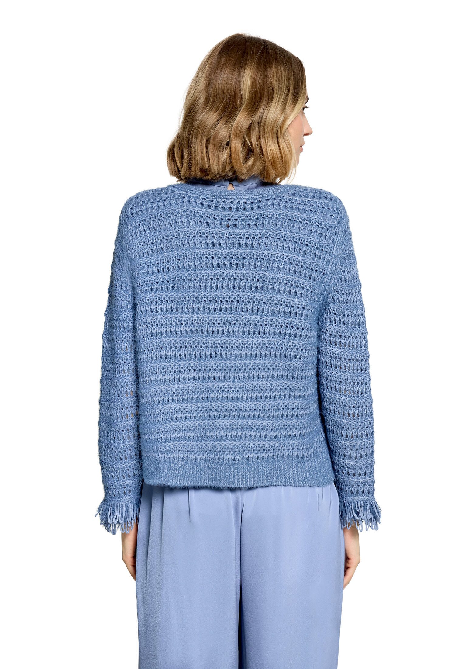 Betty Barclay Strickjacke Damen mit Fransen (1-tlg)