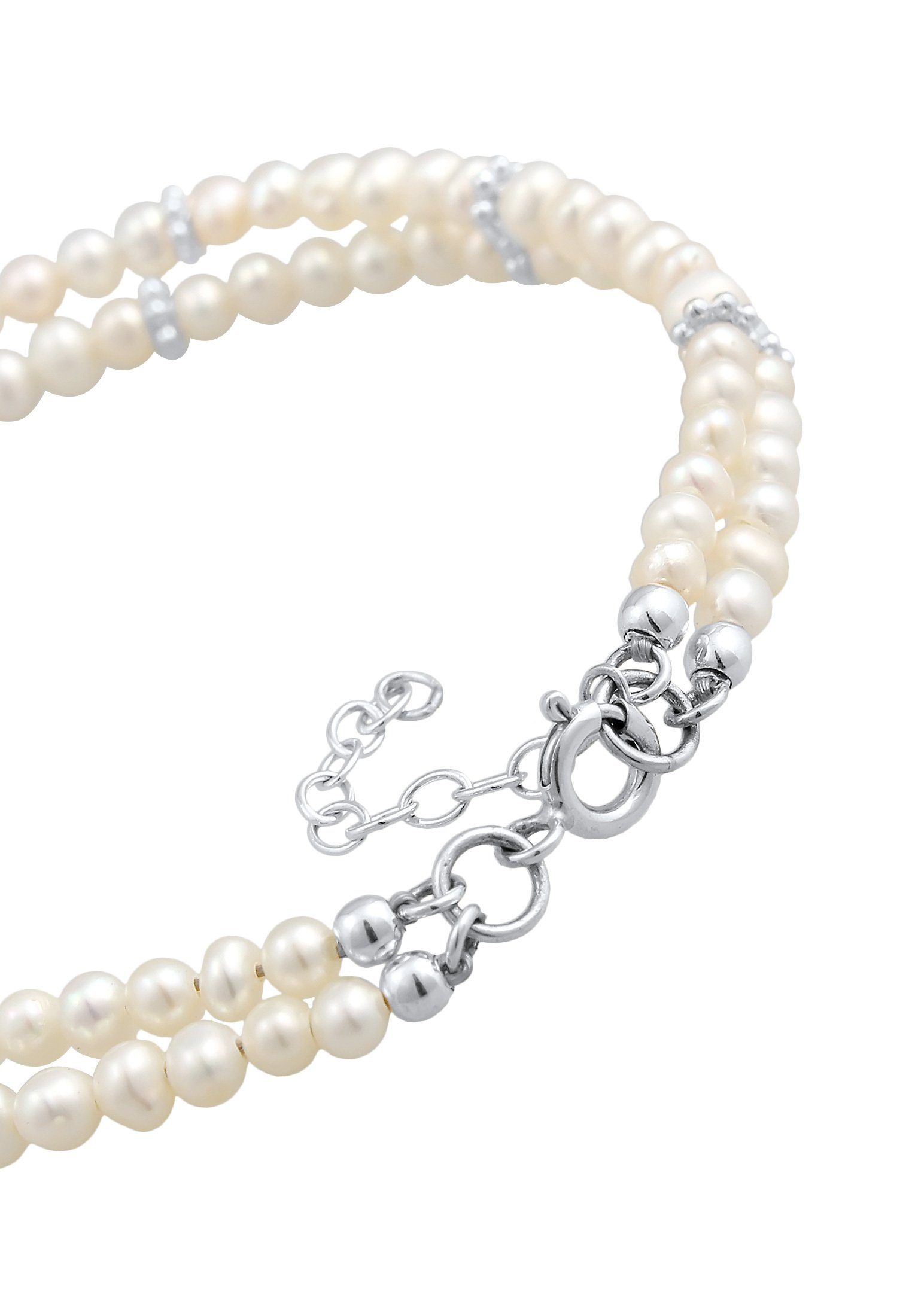 Elli Perlenarmband Süßwasserzuchtperle 925 Sterling Silber