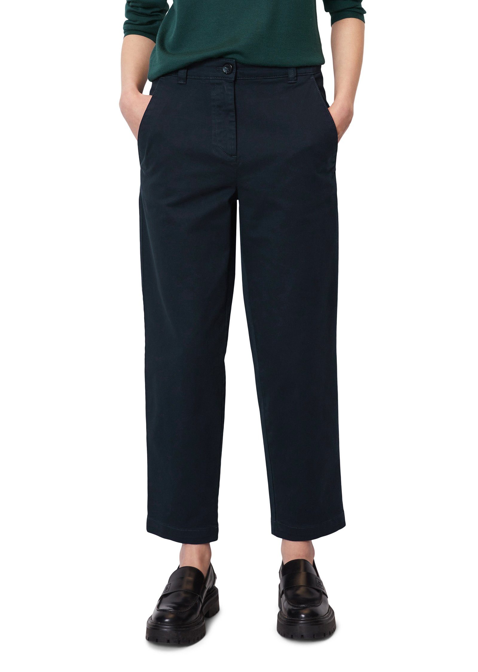 Marc O'Polo Chinohose aus Organic Cotton-Stretch-Twill blau