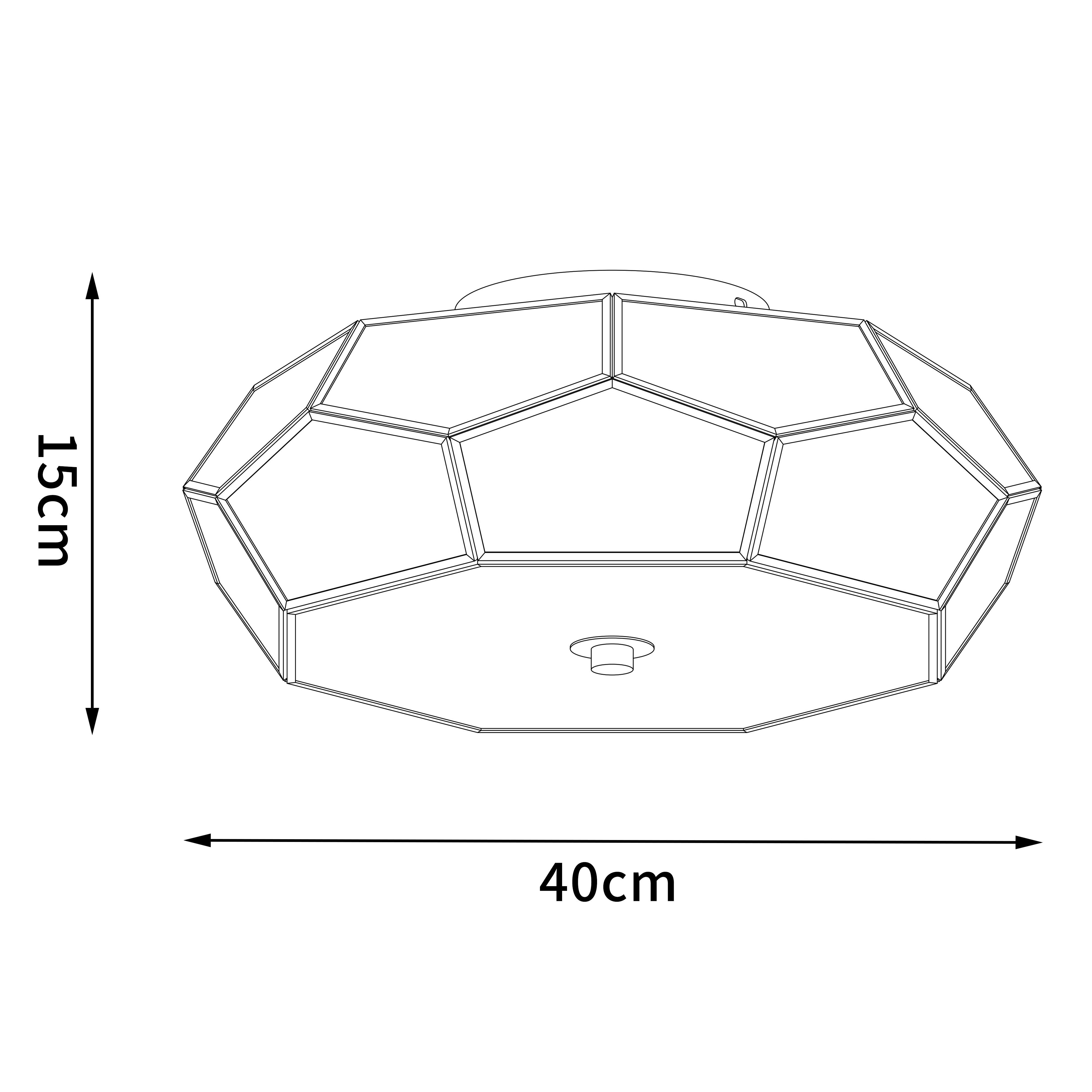 MLT&RIDDLE Deckenleuchte 3 Licht 40cm Einzigartige Geometrische Statement, ohne Leuchtmittel
