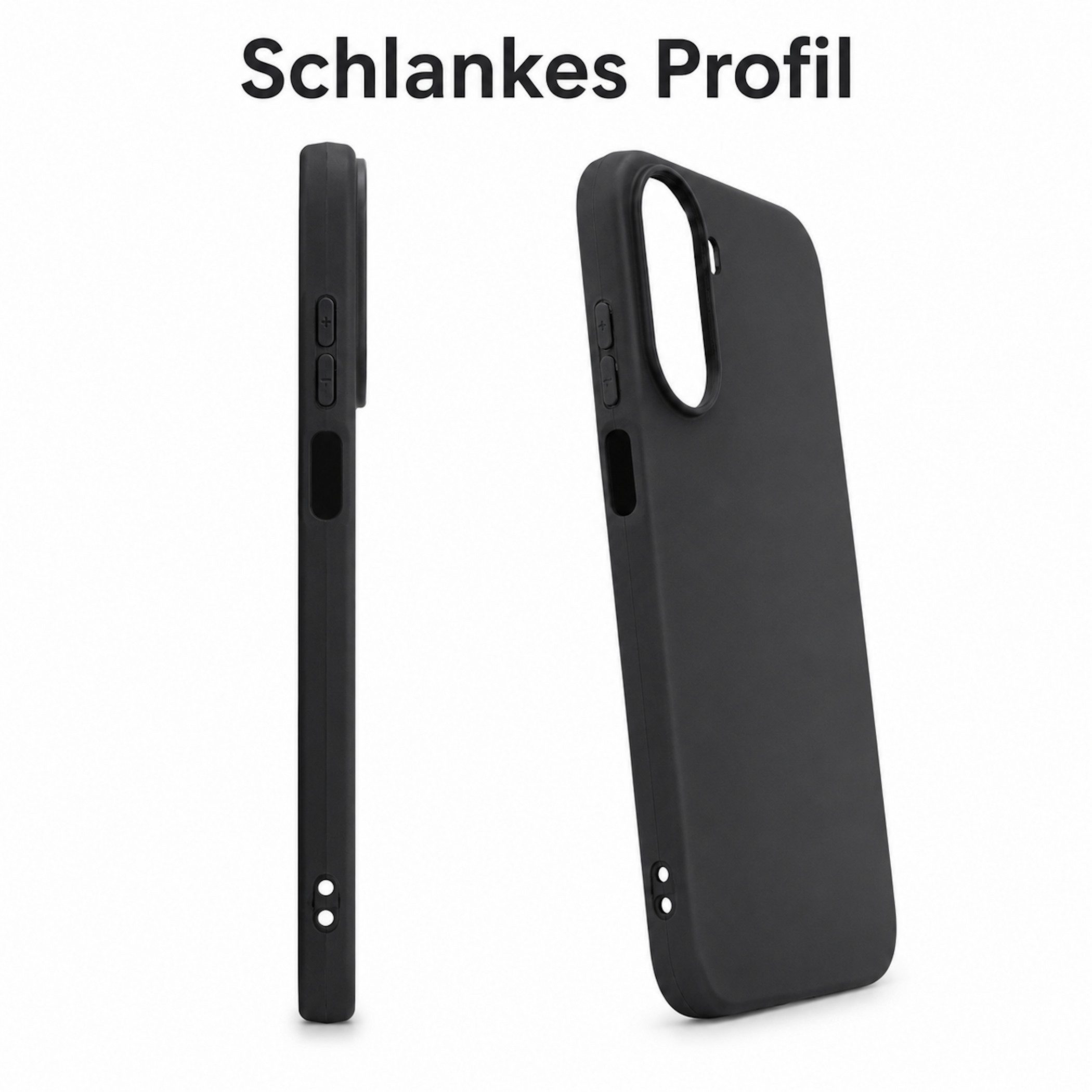 Wigento Handyhülle für Xiaomi Redmi A7 Pro TPU Silikon Slim Dünn Flexibel Cover Schwarz 6,9 Zoll, Stilvolle TPU Hülle, präzise Aussparungen, schützend