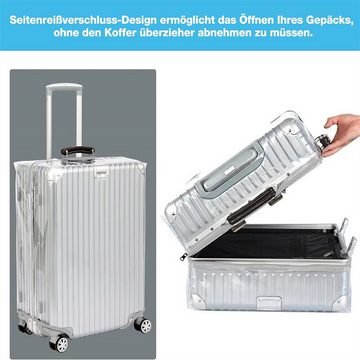 RefinedFlare Kofferhülle Transparenter Gepäckkoffer mit Rollen, wiederverwendbar