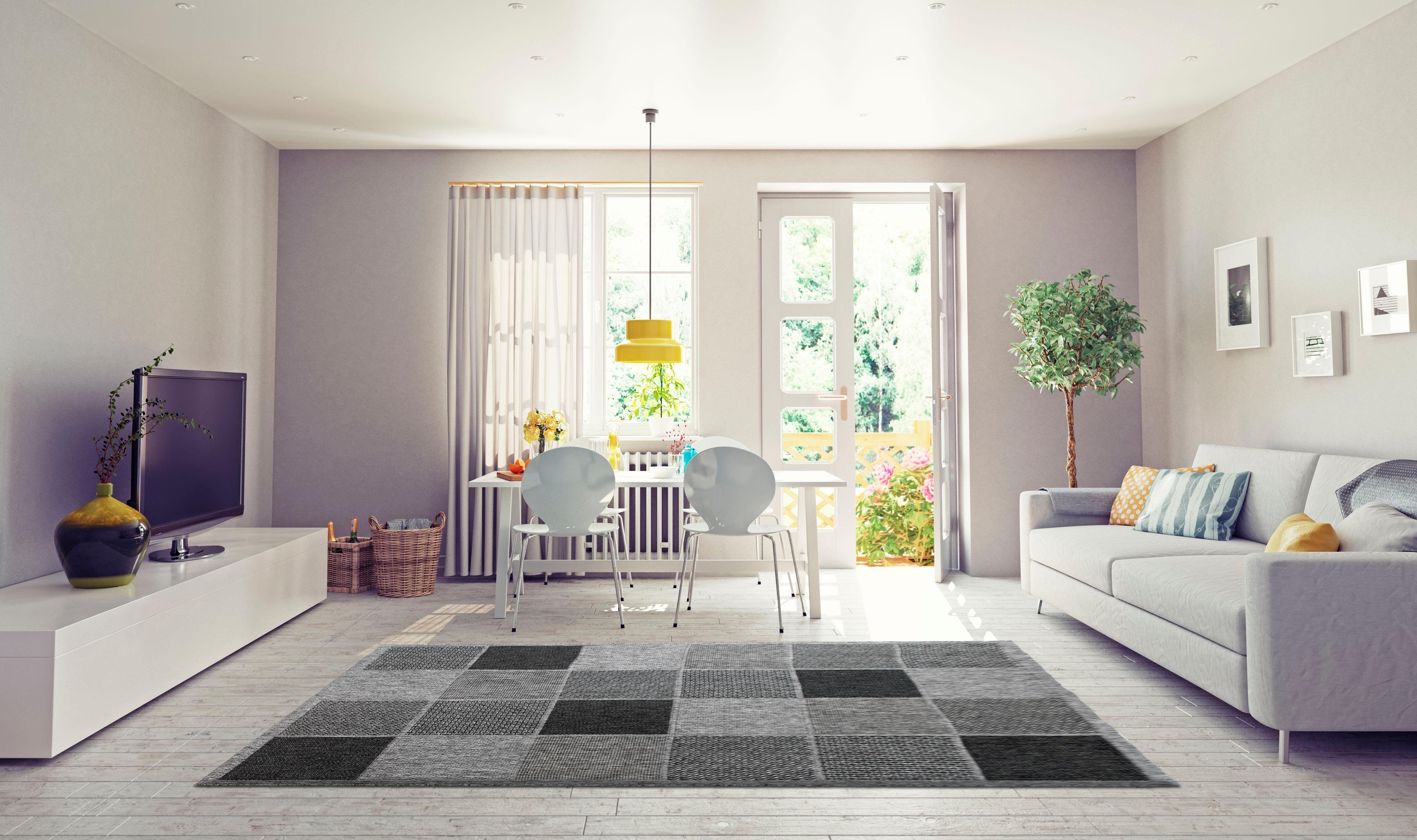 Kaspar, Innen-und Home Outdoor Wohnzimmer Höhe: 5 Teppich mm, affaire, geeignet, silberfarben rechteckig,