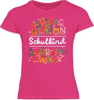 Shirtracer T-Shirt Schulkind Alphabetmonster Einschulung Mädchen