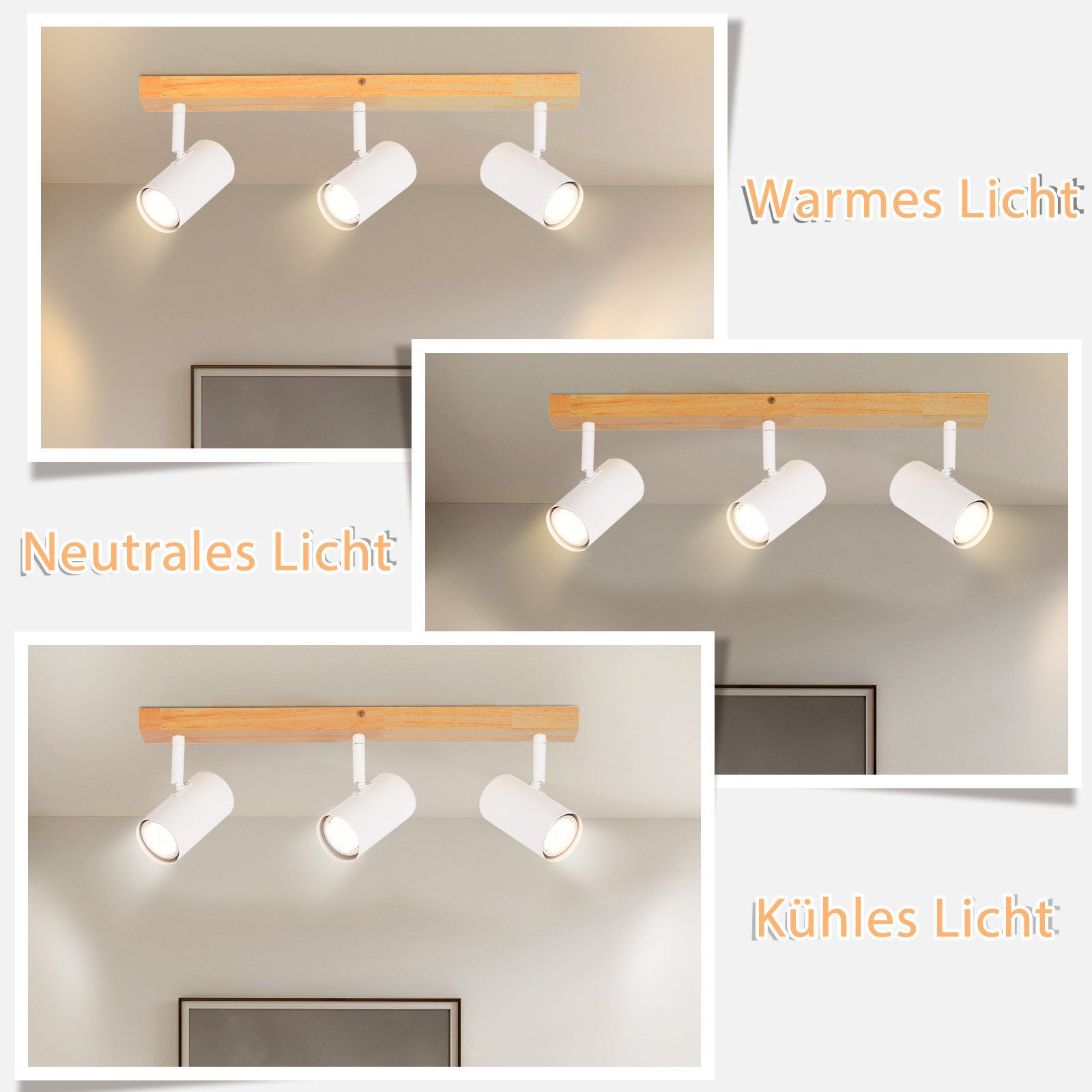 ZMH Deckenleuchte 3 Flammig GU10- Deckenlampe günstig online kaufen