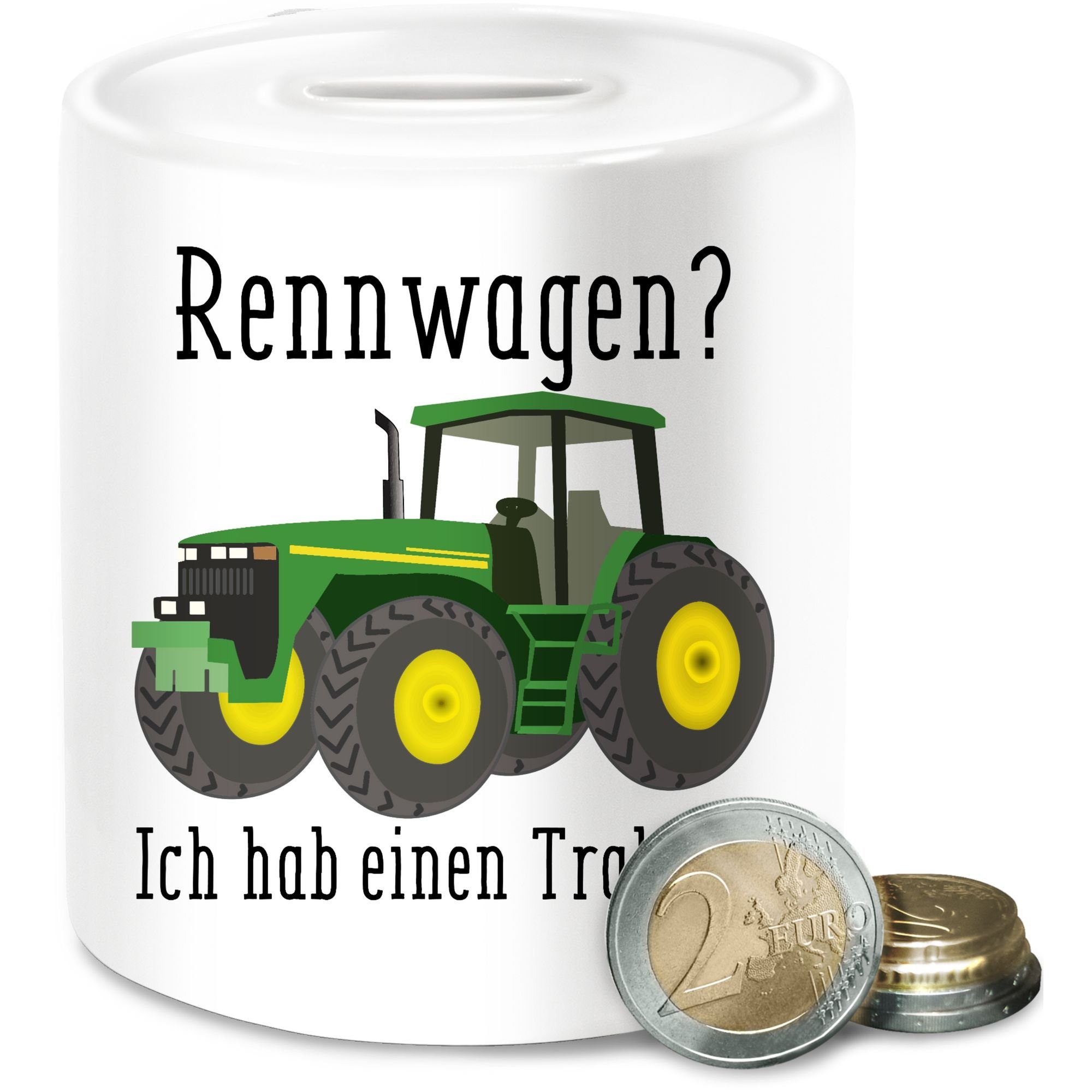 Shirtracer Spardose Rennwagen Ich habe einen Traktor Geschenk Landwirt Trecker Bauer Ges, (1