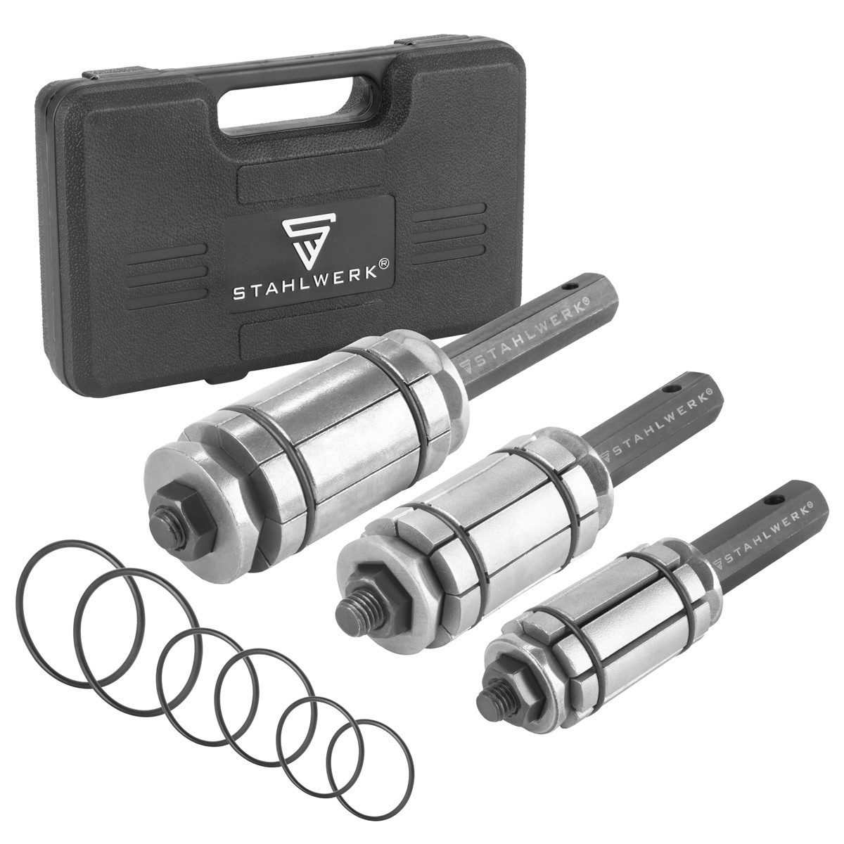 Thumbnail - STAHLWERK Werkzeugset Rohrweiter Set 29-89 mm 3-teiliger Auspuff, (3-tlg), Rohraufweiter Satz / Rohrexpander / Auspuffro...