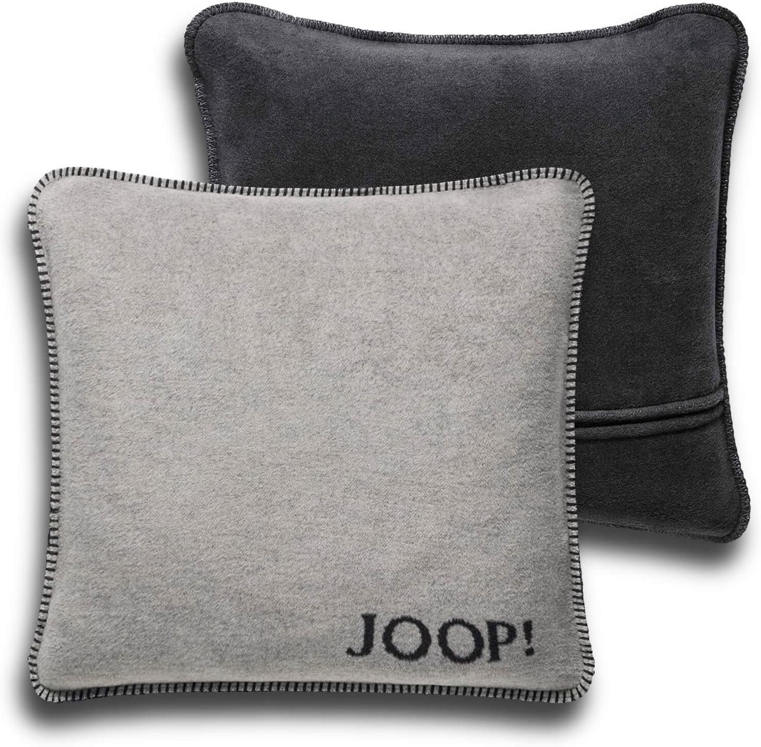 JOOP! Dekokissen JOOP! Uni-Doubleface Kissenhülle Ash-Anthrazit 50 x 50cm