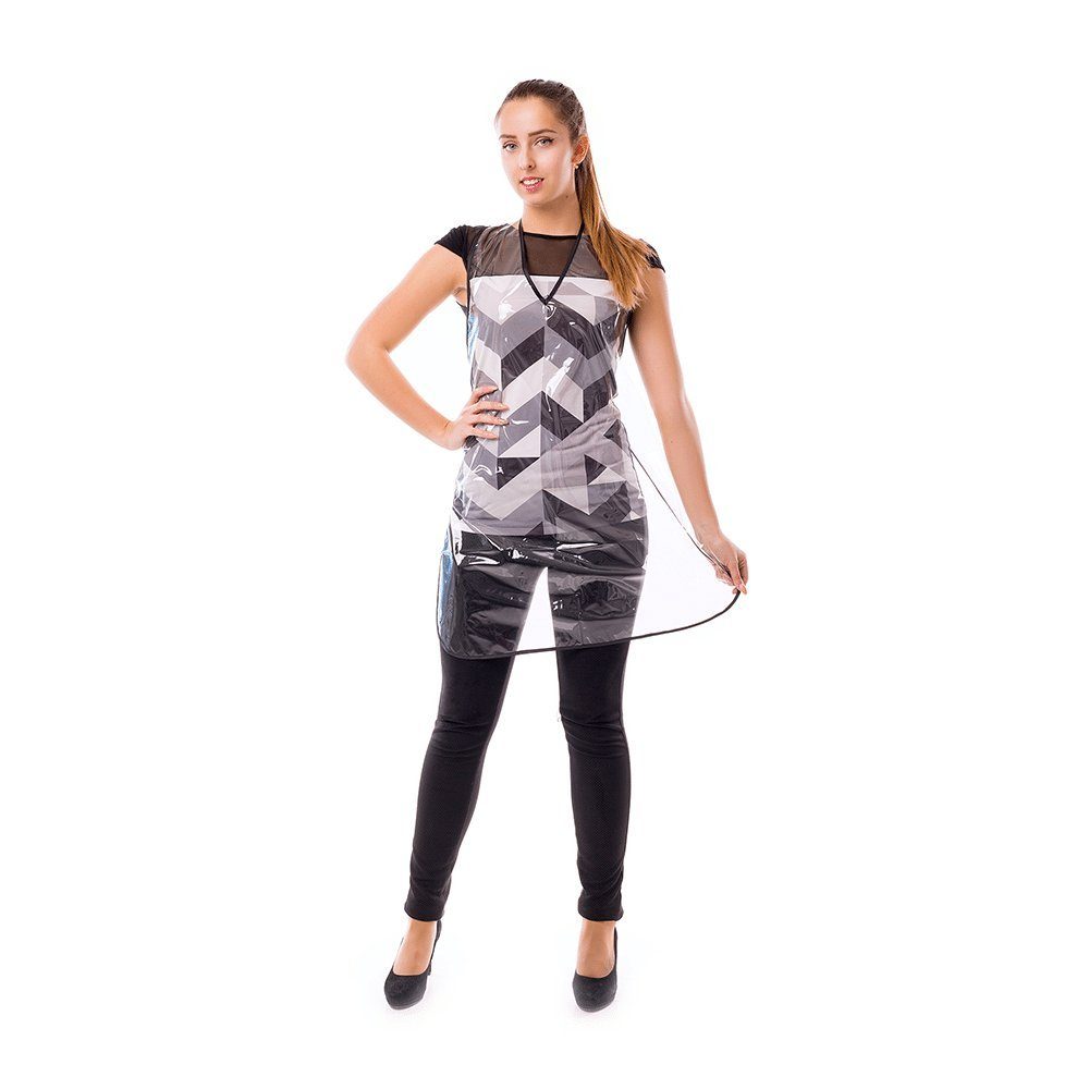 STM Company Kittelschürze Transparente PVC Latzschürze, Friseurschürze, (für Damen, für Friseure, Kosmetikerinnen, Küche), Arbeitskleidung & Berufsbekleidung