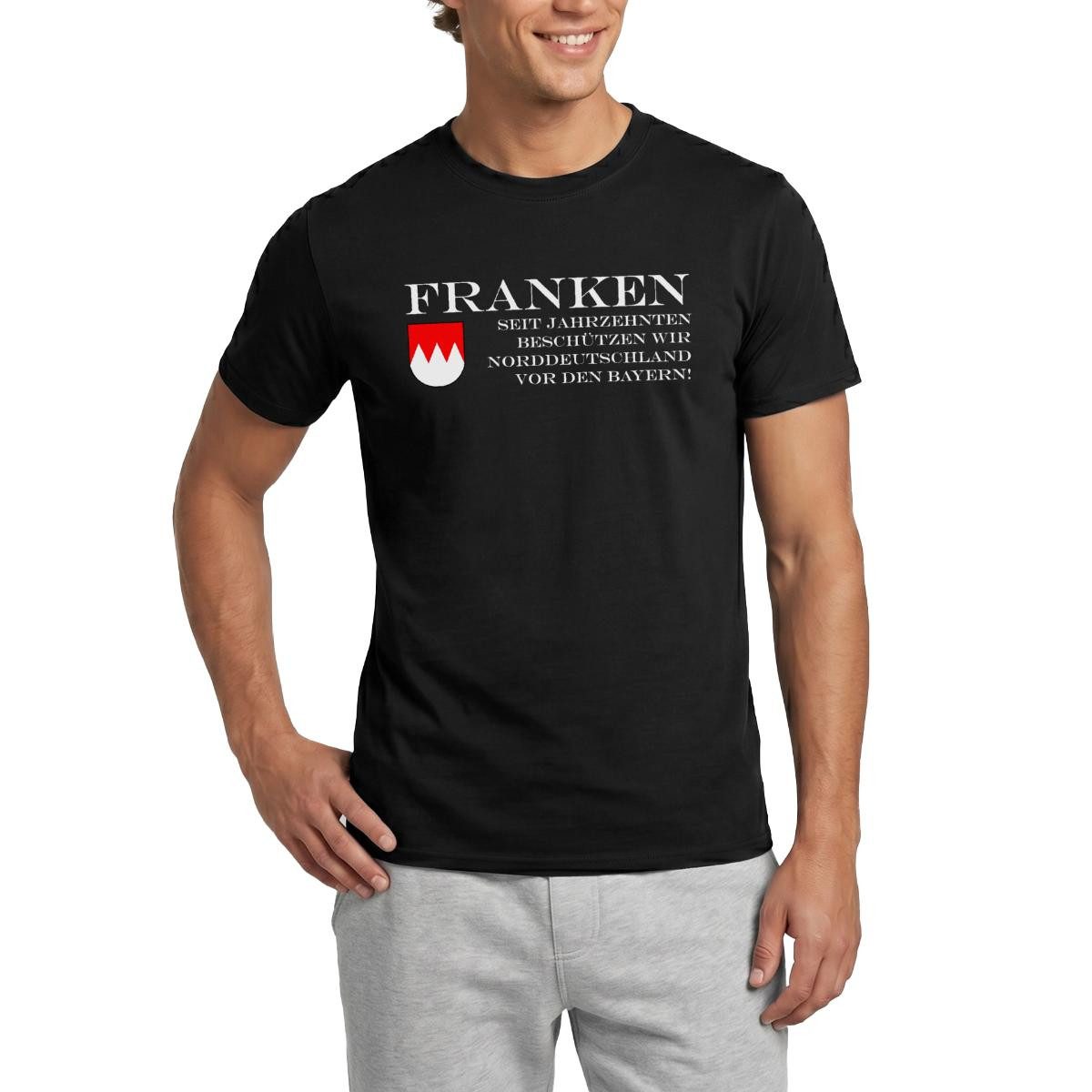 Spreadshirt T-Shirt Franken Seit Jahrzehnten Anti Bayern Männer T-Shirt (1-tlg)