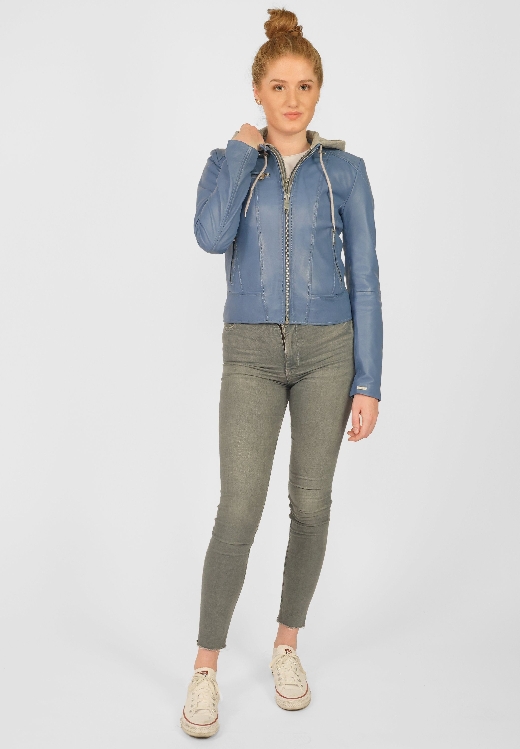 Maze Lederjacke Mico blue | Übergangsjacken