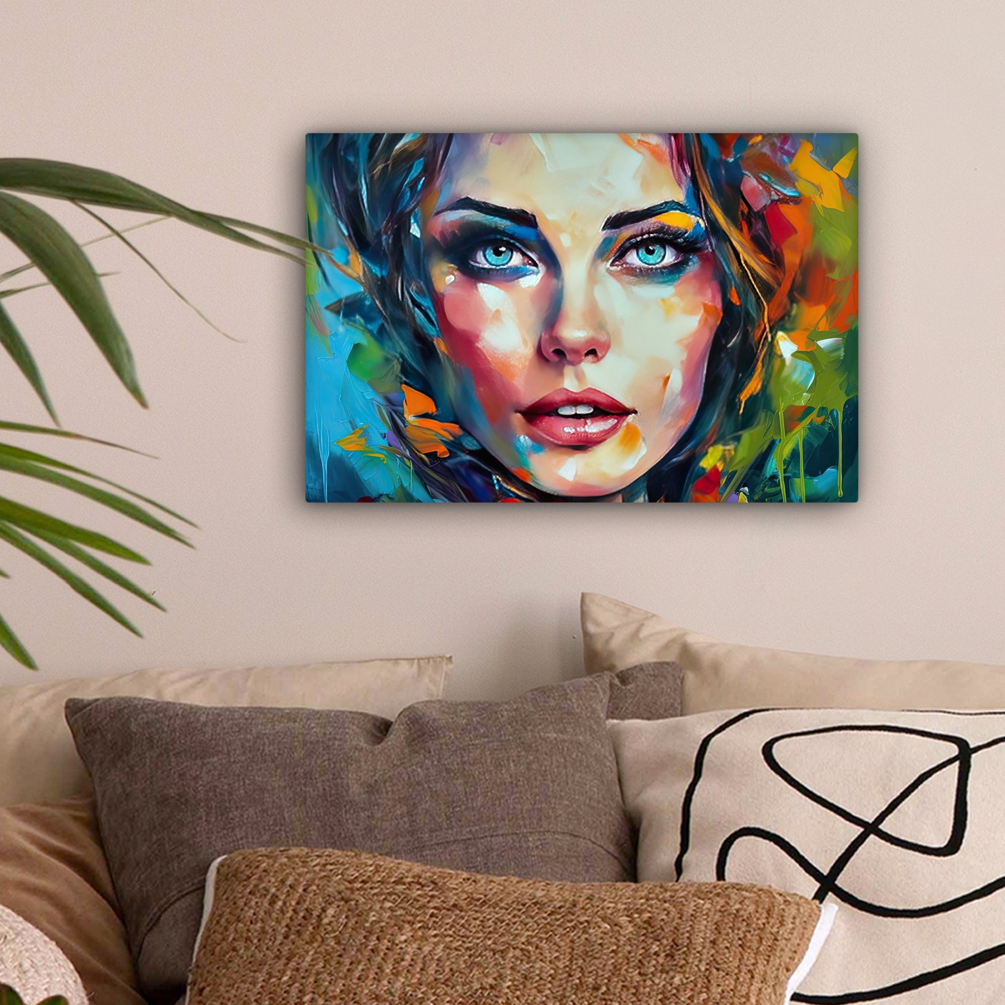 OneMillionCanvasses® Leinwandbild Gesicht - Frau - günstig online kaufen