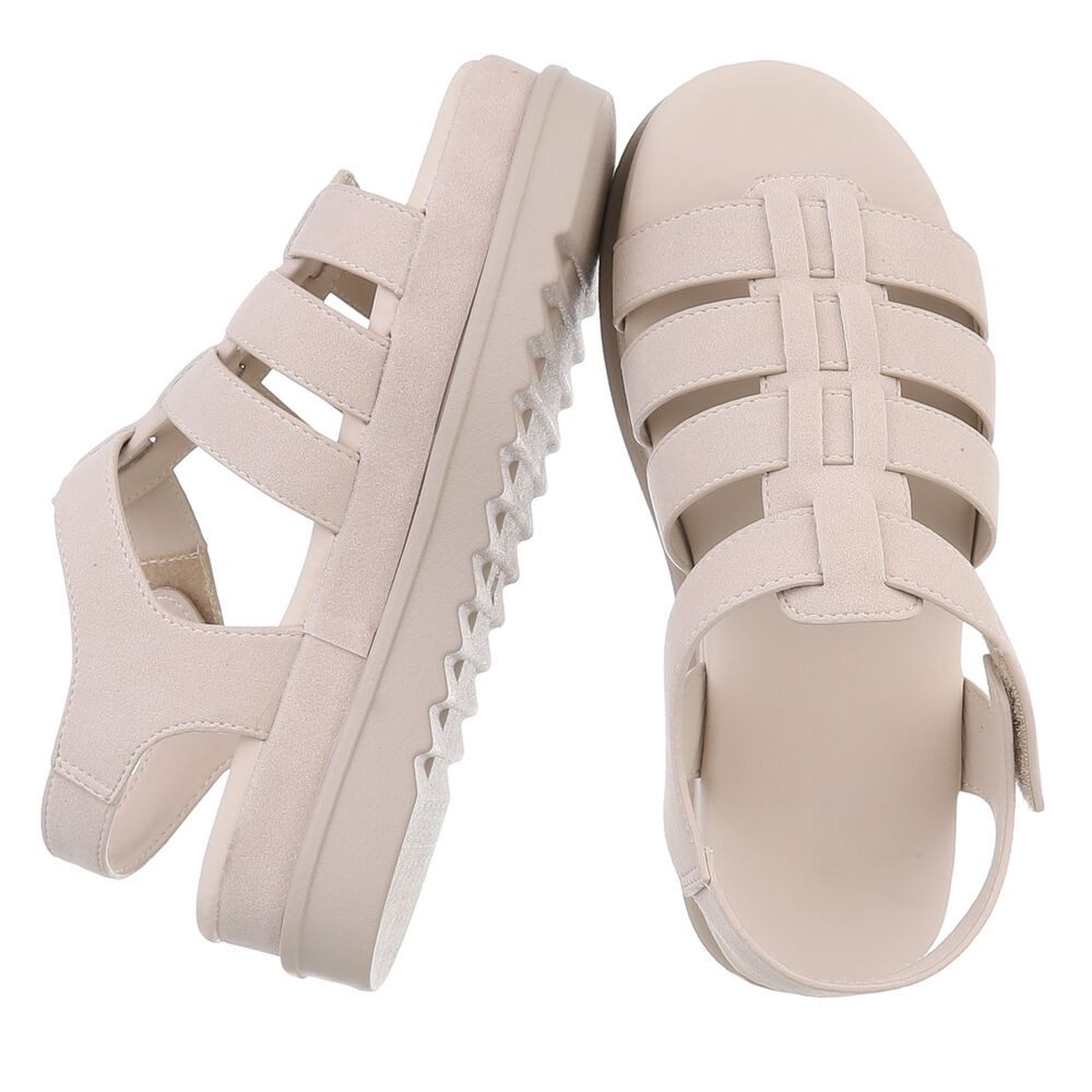 Ital-Design Moderne Plateausandalen mit geflochtenen Riemen günstig online kaufen