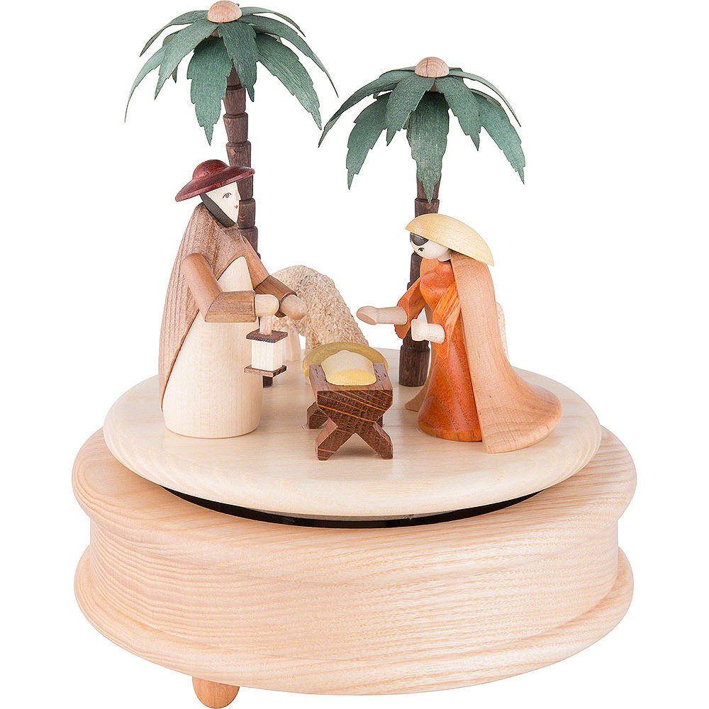 Seiffener Kunsthandwerk Theo Lorenz Dekofigur Spieldose - Krippe bunt (17cm) von Theo Lorenz Kunsthandwerk