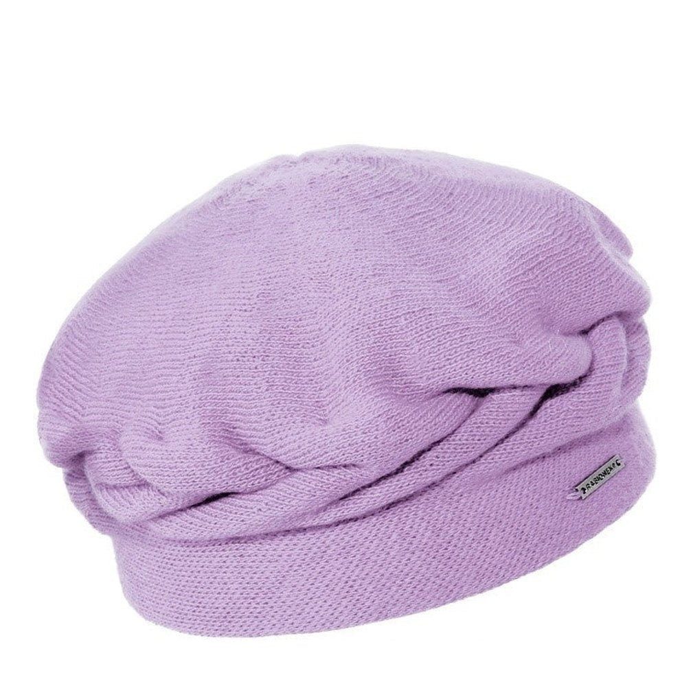RABIONEK Baskenmütze Damen Strickbaske mit Raffung