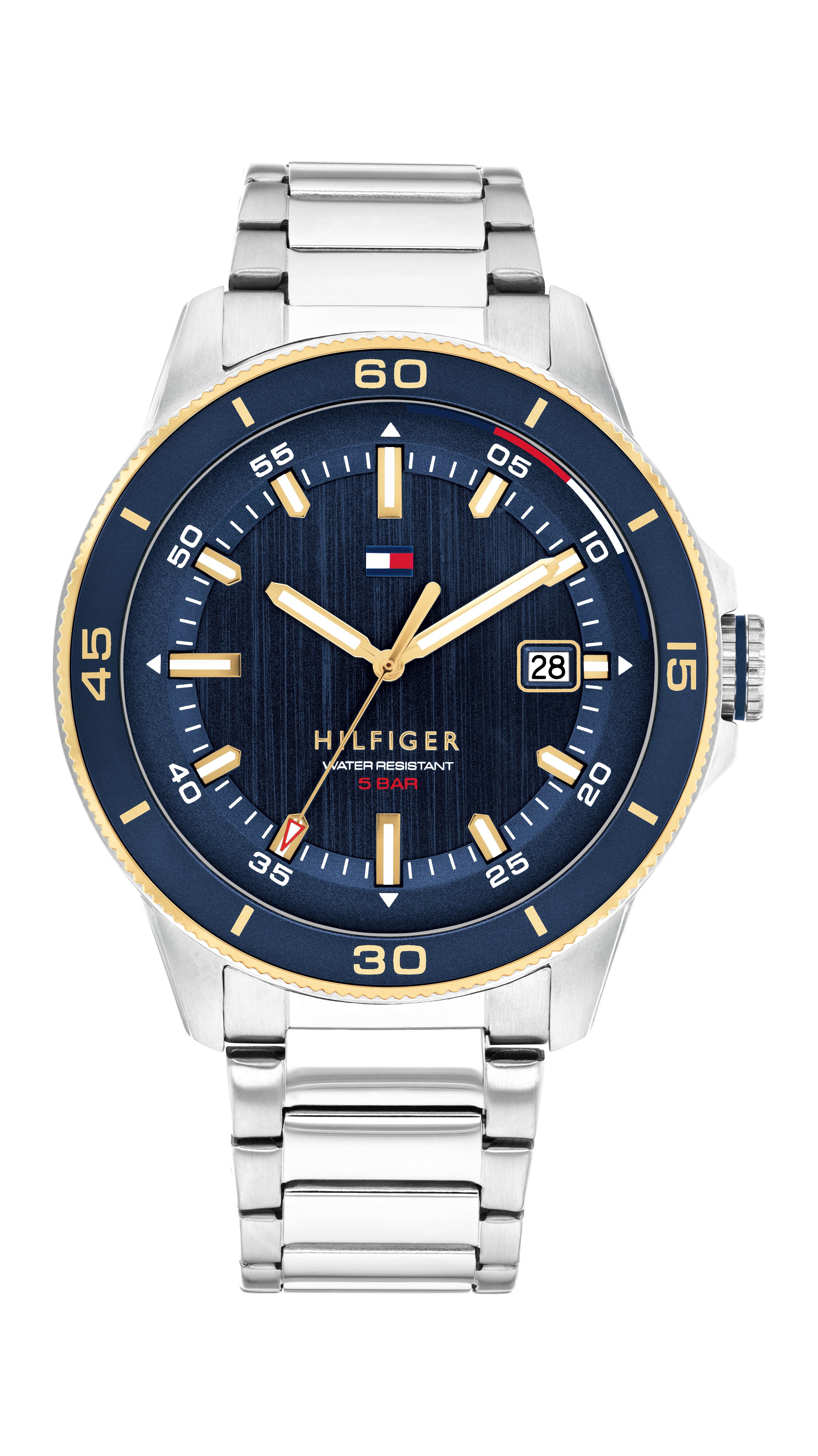 Tommy Hilfiger Quarzuhr REMY 1792229, Armbanduhr, Herrenuhr, Edelstahlarmband, analog, Tag