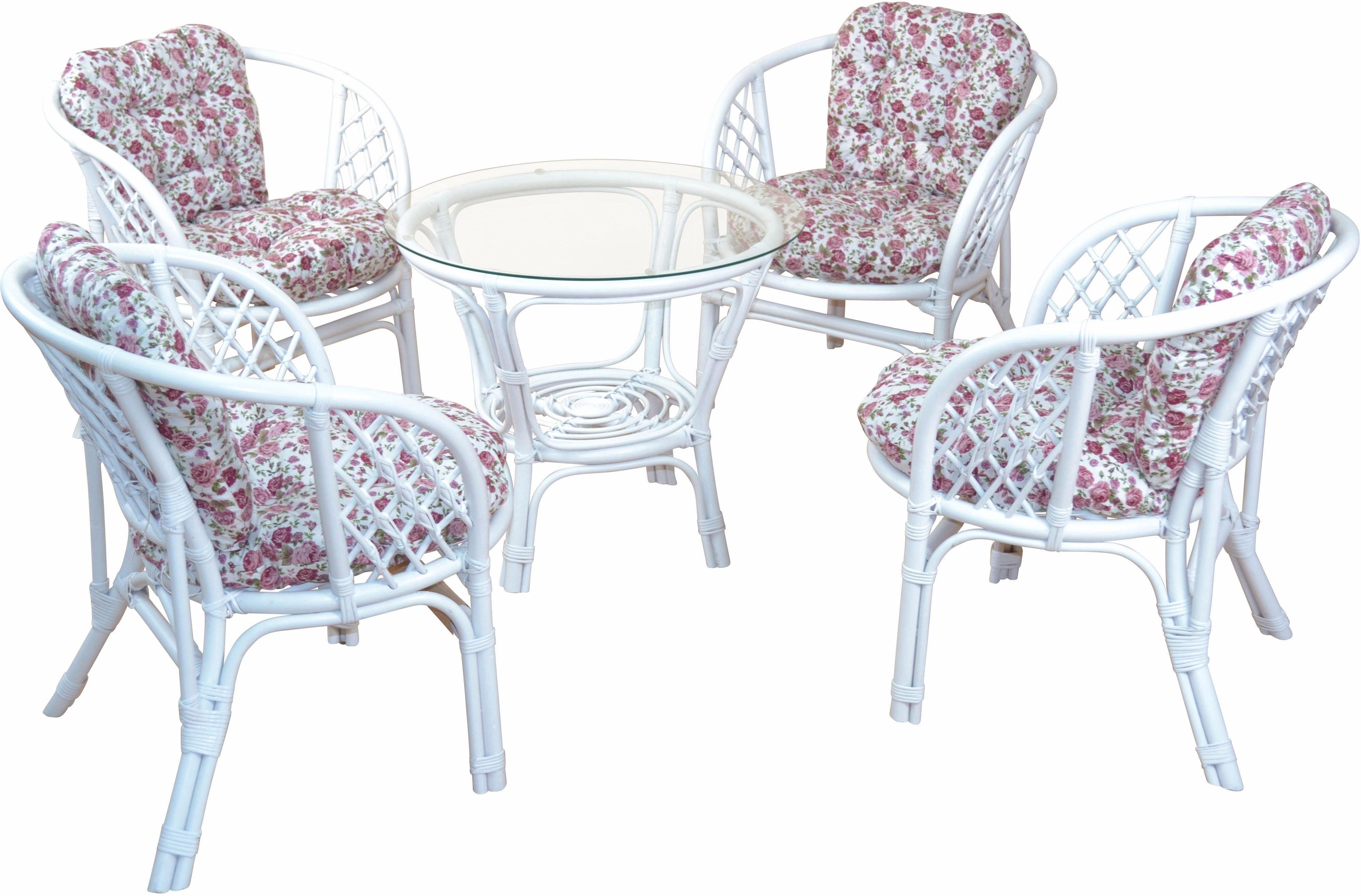 Home affaire Essgruppe, (5-tlg), honigfarben, inklusive Kissenauflagen