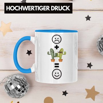 Trendation Tasse Kaktus Tasse Geschenk für Kaktus-Liebhaber Lustige Geschenkidee :(K