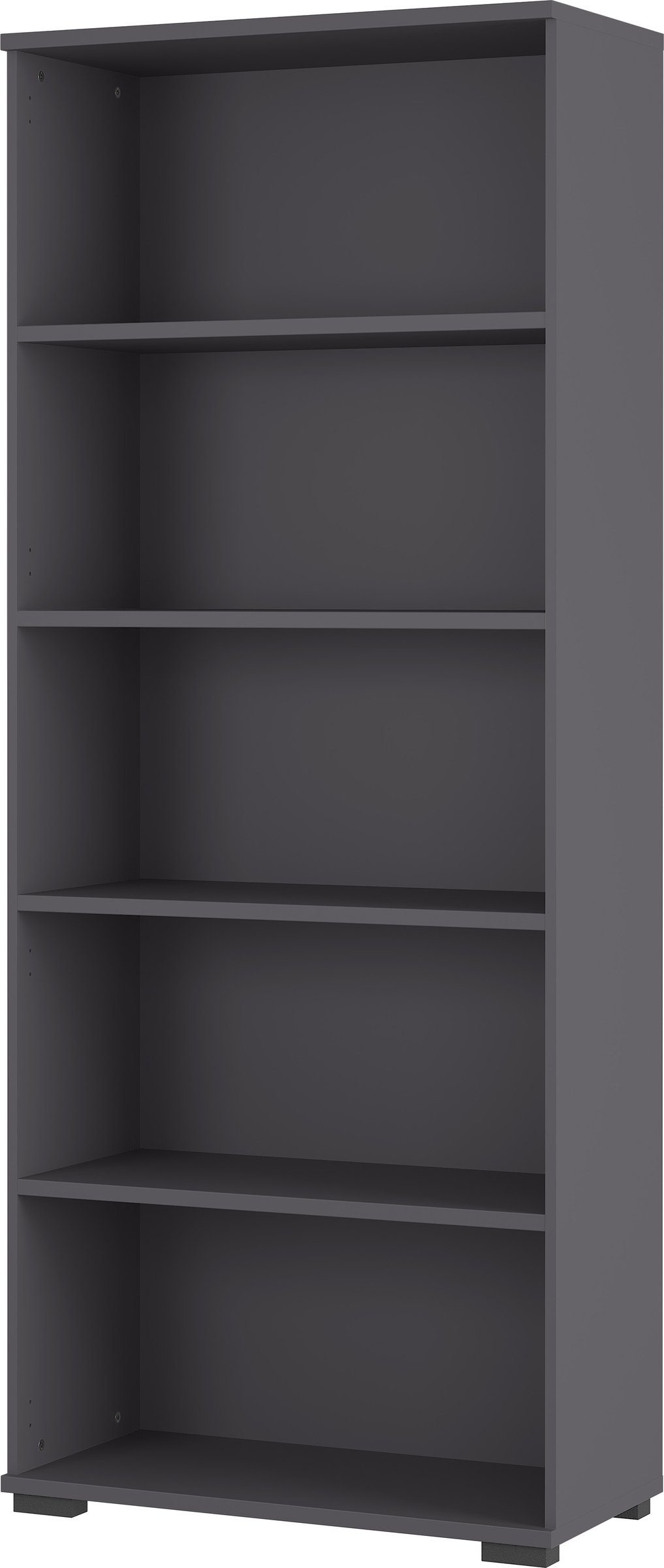 möbelando Bücherregal 416, BxHxT: 80x200x40 cm, in anthrazit mit 4 Einlegeböden