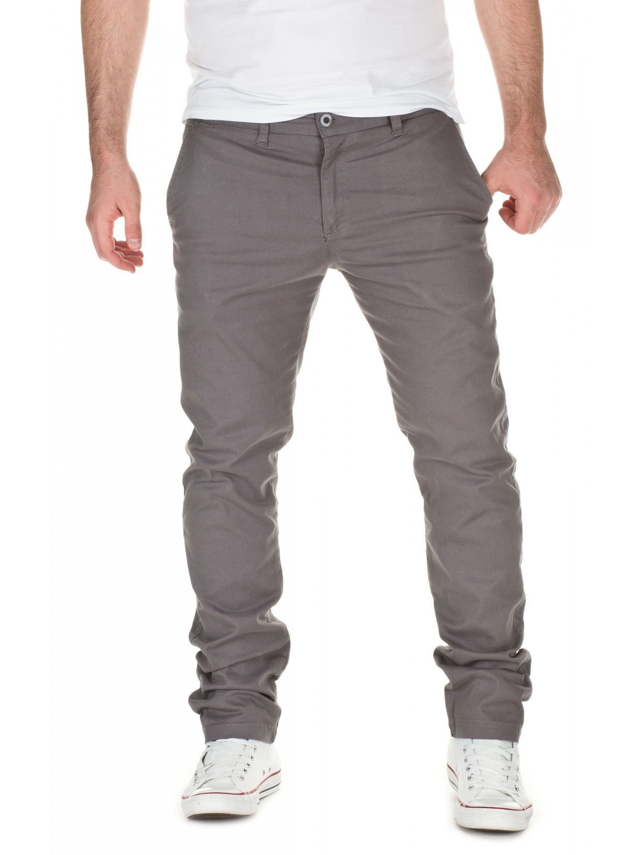 WOTEGA Chinohose Chino Pants Grau Adriano Herren 4236) (grey Fit Chinohose Slim