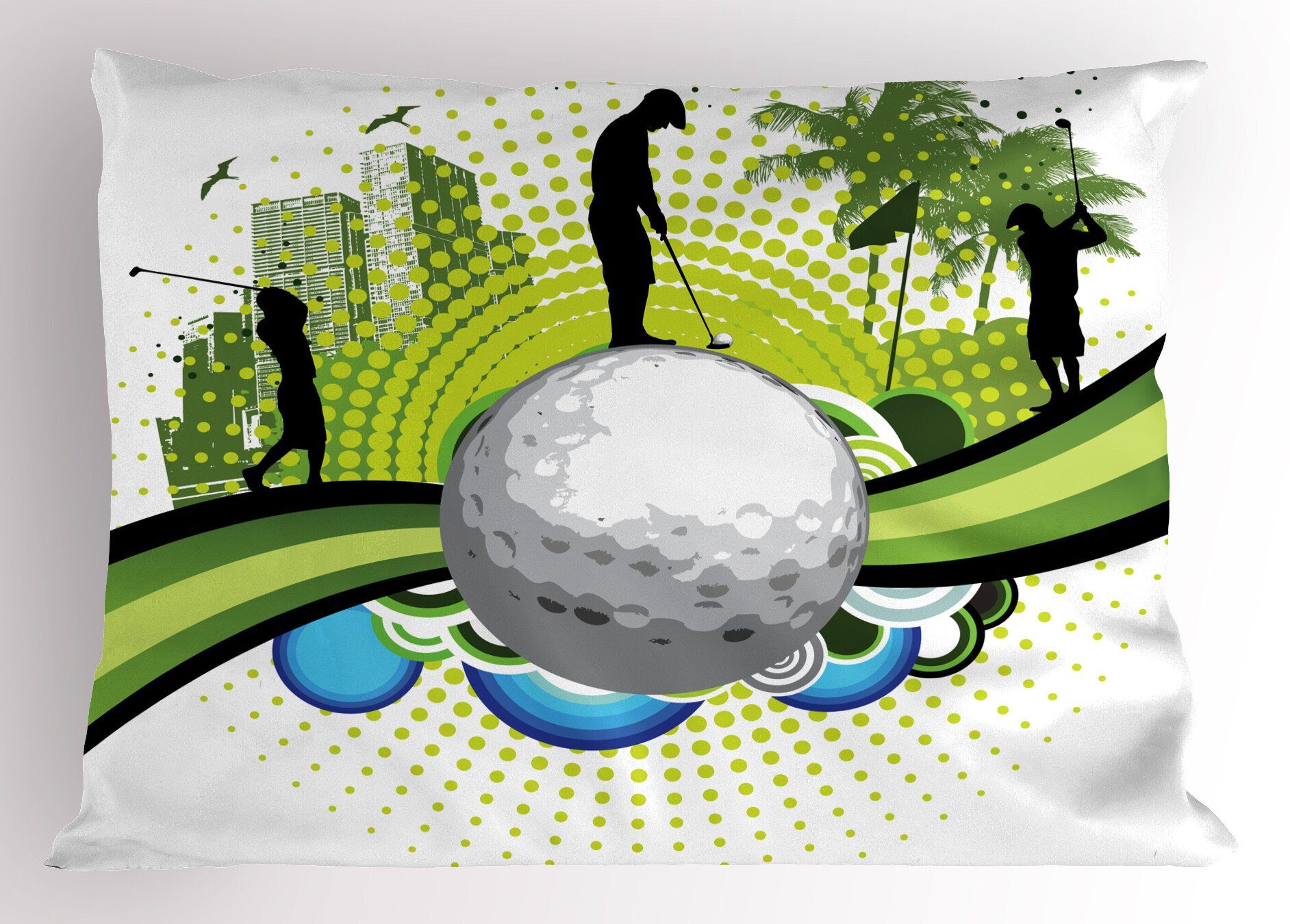 Stück), Sport Graphic Kissenbezüge Digital Kopfkissenbezug, Abakuhaus Dekorativer Gedruckter Standard (1 Hobby Golf Size