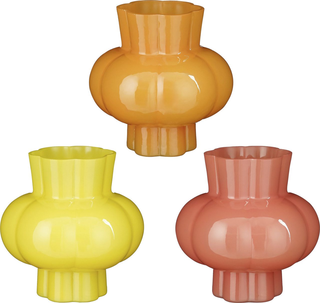 Mica Decorations Dekovase Mica Decorations Vase Glas Ø 16 x 16 cm - 3 fach