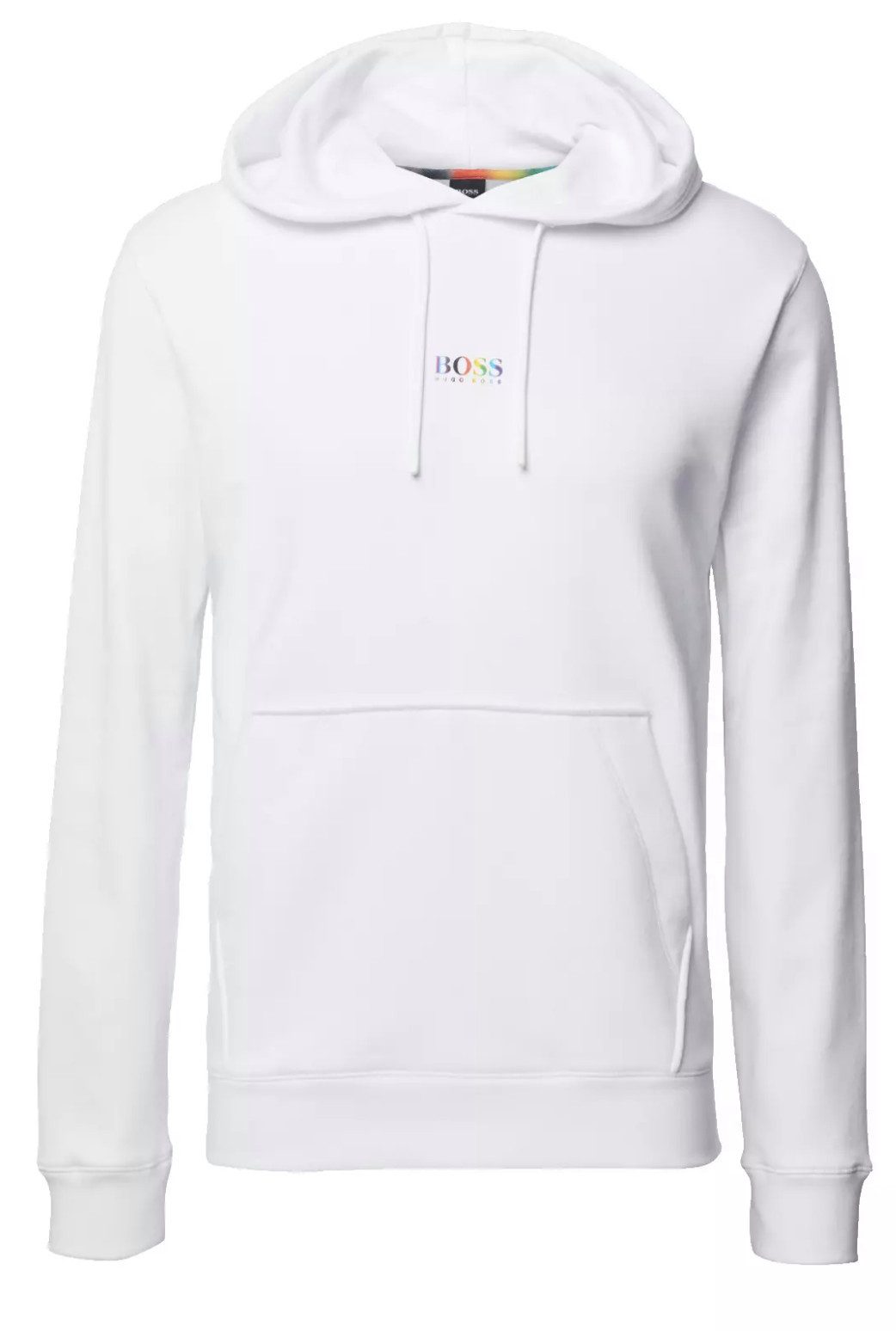 BOSS Kapuzensweatjacke WeLOVE Unisex Hoodie Regular Fit – Kapuze mit Kordelzug – Kängurutasche