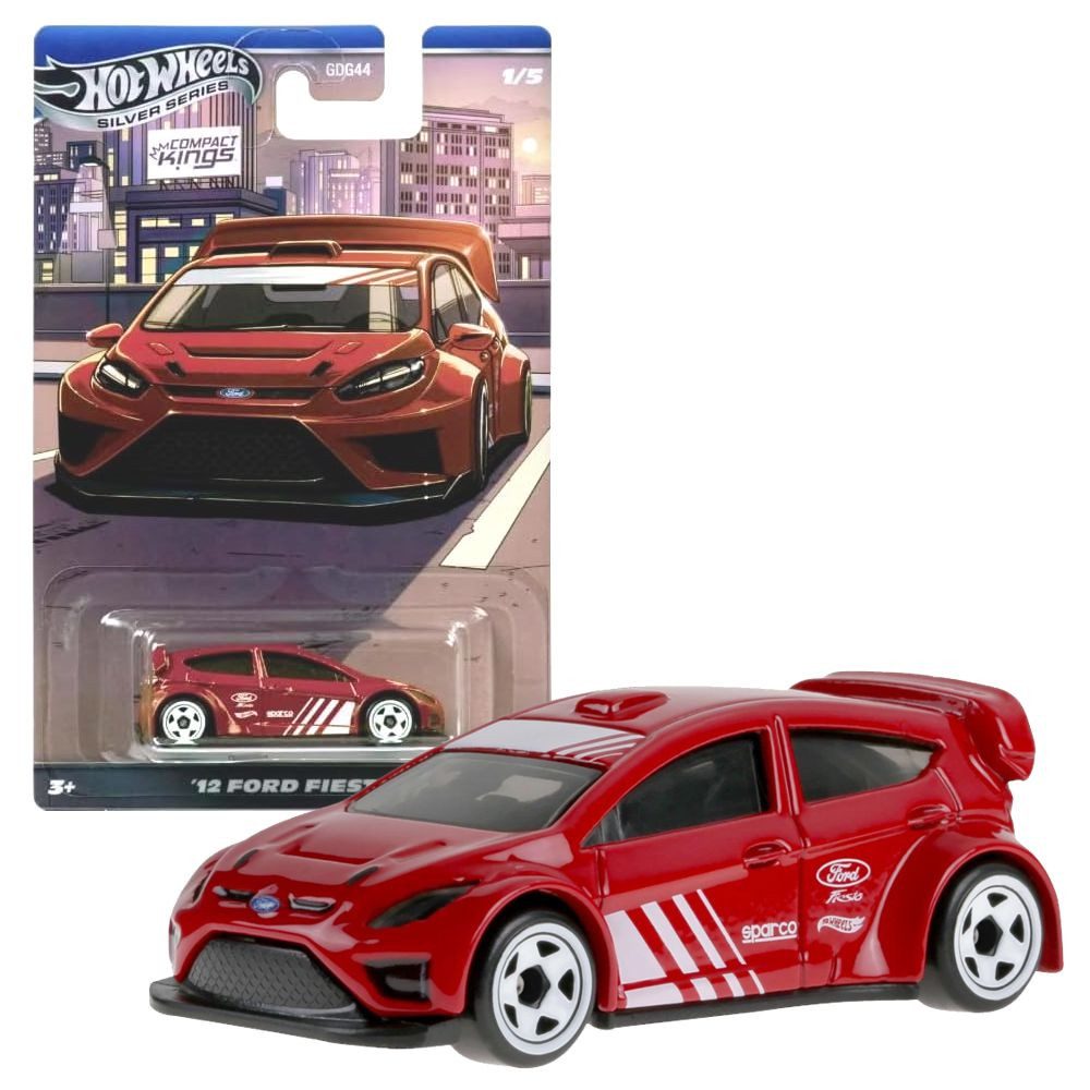 Hot Wheels Spielzeug-Rennwagen 12 Ford Fiesta JKX58 Hot Wheels Silver Series Compact Kings