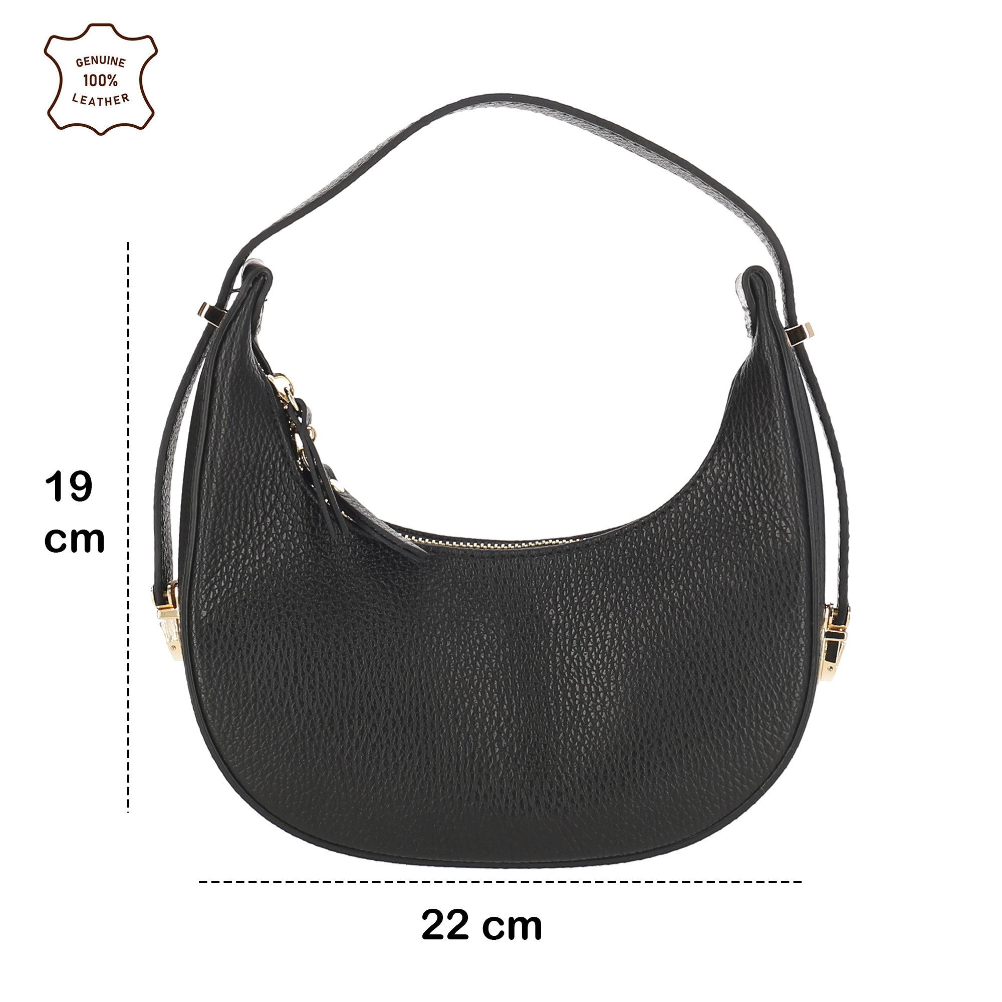 Botego Handtasche Leder Damen, Schultertasche Damen echtes Leder, Frauentaschen Leder