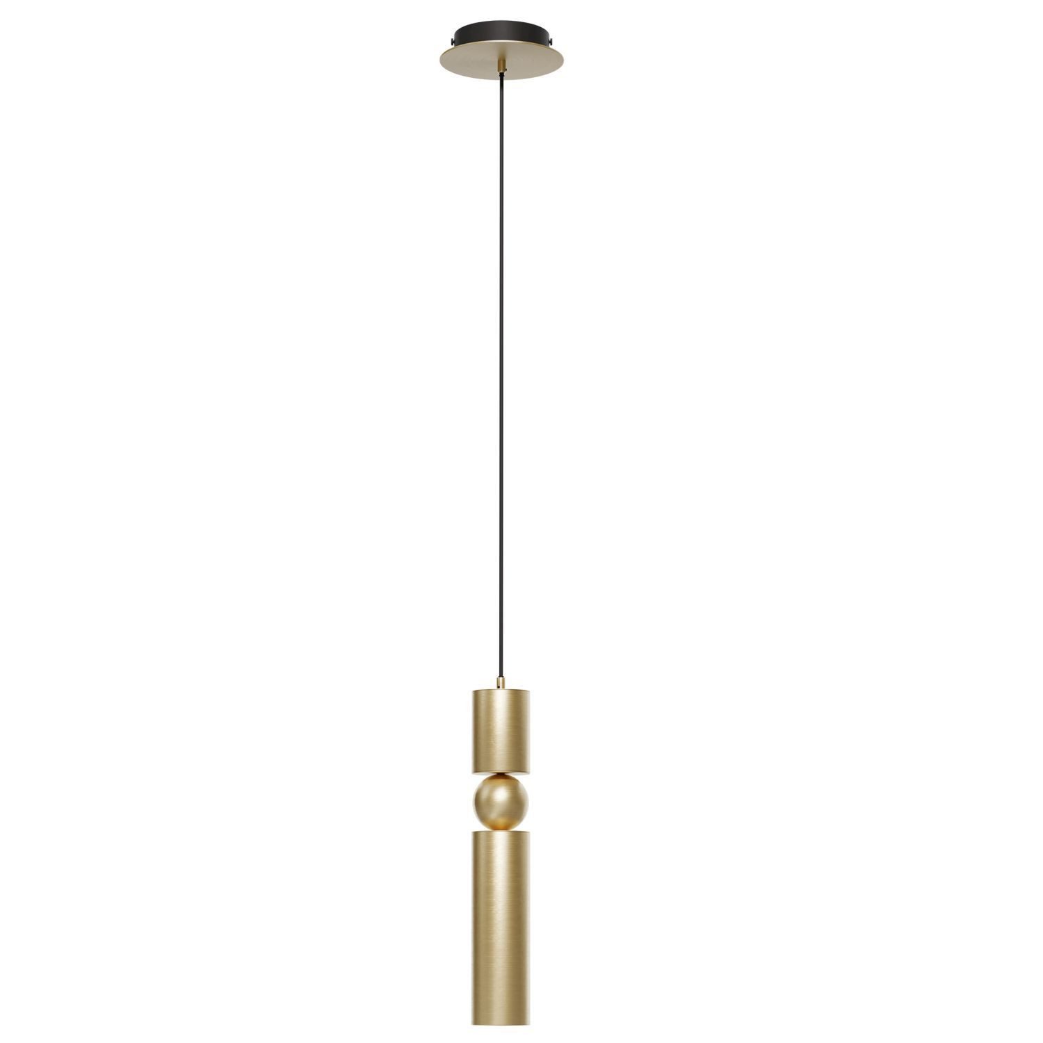 Licht-Erlebnisse Pendelleuchte HOGRAR, ohne Leuchtmittel, Metall Metall GU10 H: max. 120 cm in Gold rund Modern Hängelampe