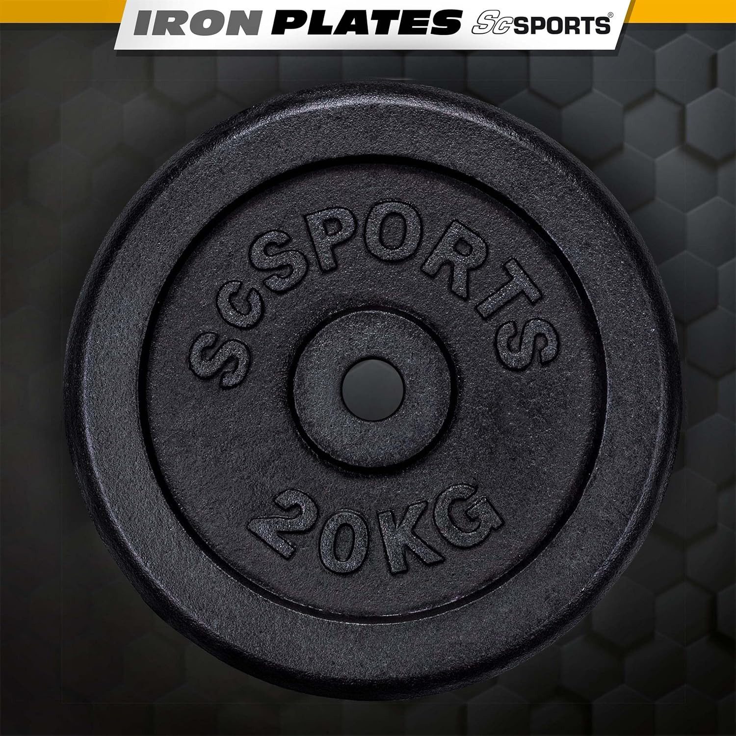 ScSPORTS® Hantelscheibe Hantelscheiben Set Gusseisen 40 - 120 kg, 20 kg, (1-tlg)