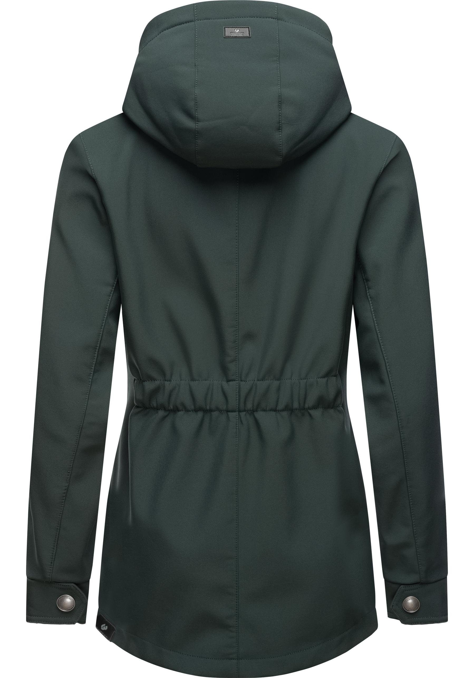 Ragwear Softshelljacke Monadde Softshell Praktische wasserabweisende Softshell Damenjacke