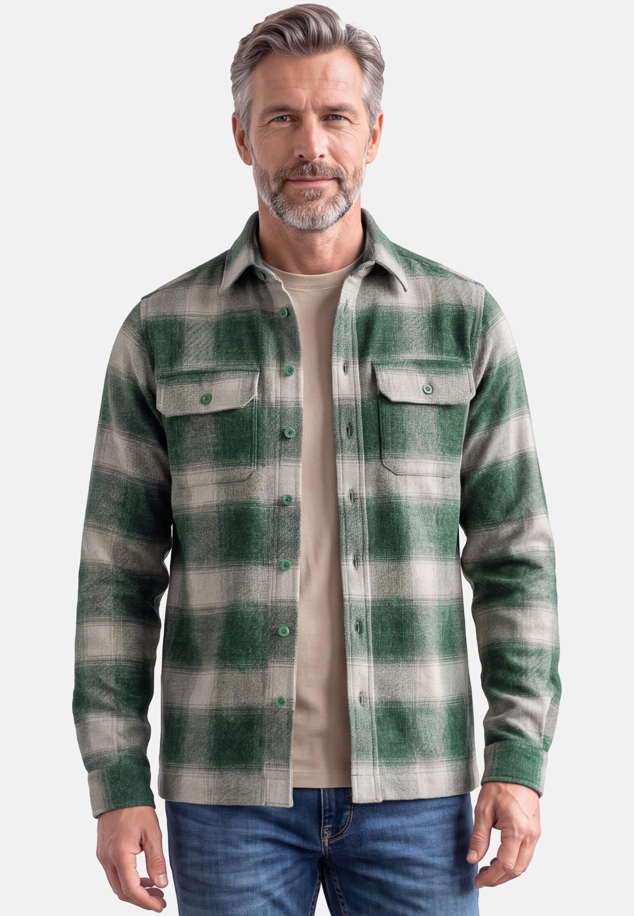 Redmond Flanellhemd Basic (1-tlg) Hemdjacke / Overshirt - Baumwolle - Atmungsaktiv - Aus weichem Flanell