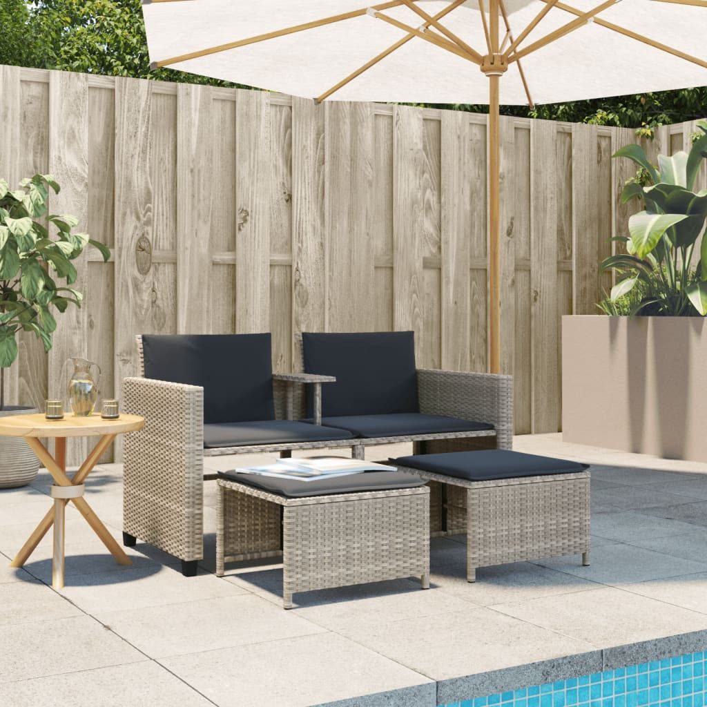 vidaXL Gartenlounge-Set Gartensofa 2-Sitzer mit Tisch günstig online kaufen