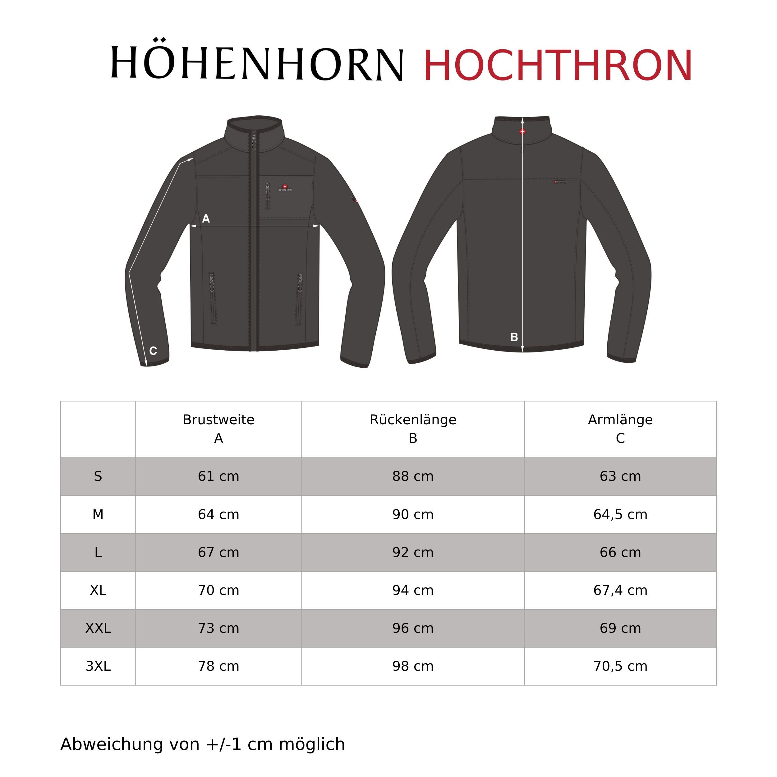 Höhenhorn Winterjacke Hochthron Herren Wintermantel Jacke Puffermantel für Männer Gefüttert Pflegeleicht, Thermo-Wärme, Innentasche – Bild 4 von 4