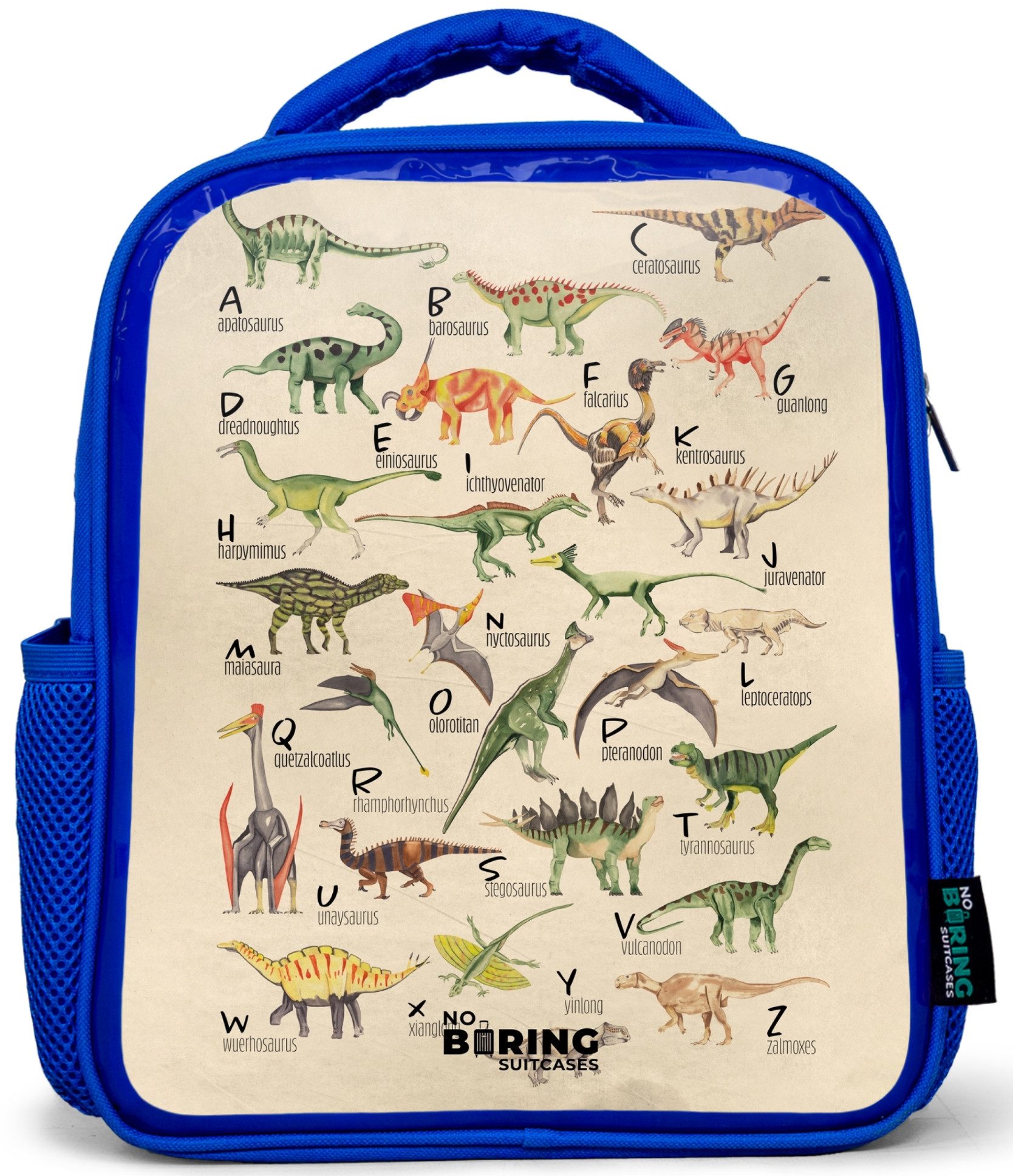 Rucksack Blau - Dino-Alphabet