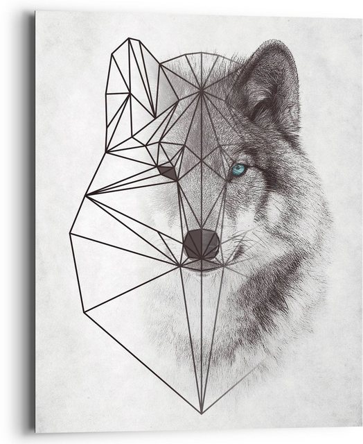Reinders! Holzbild »Polygonic Wolf«, (1 Stück)-Otto