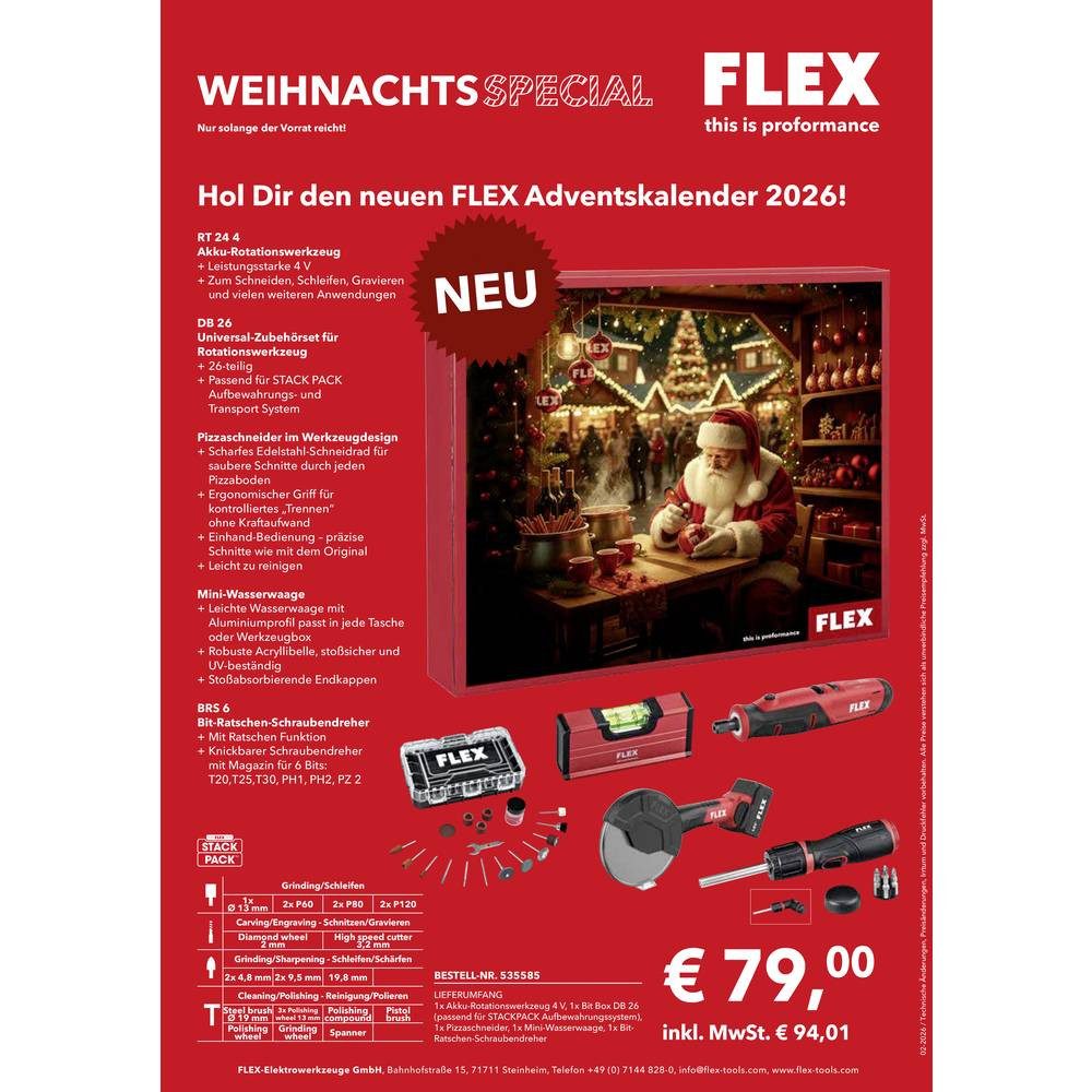 Flex Adventskalender Werkzeug Adventskalender 535585