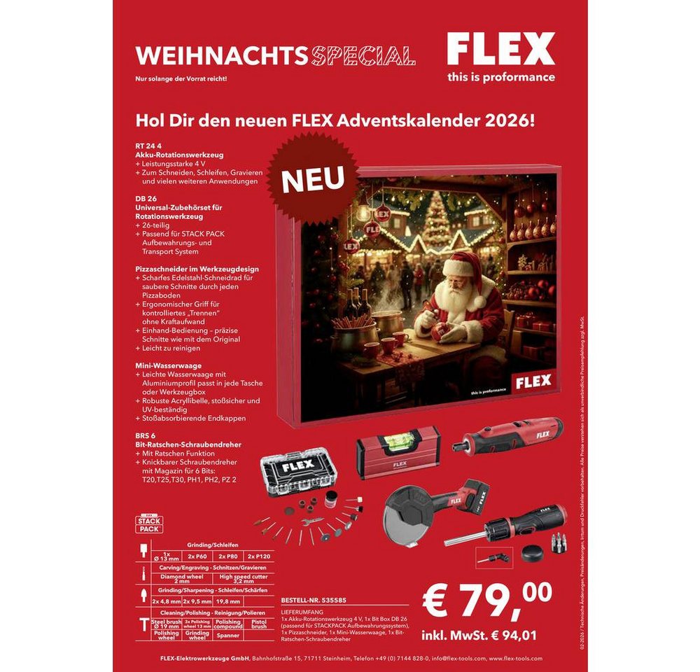 Flex Adventskalender Werkzeug Adventskalender 535585