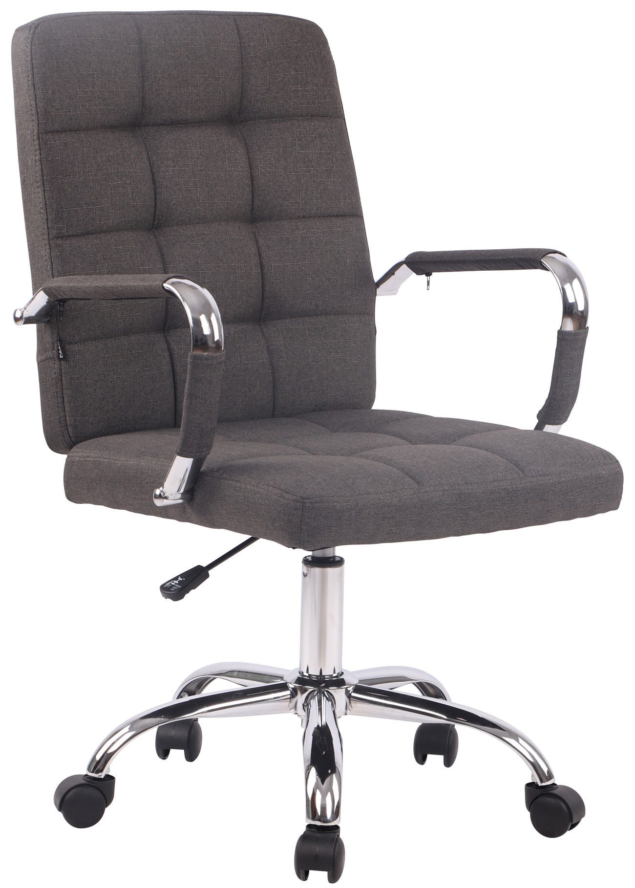 furnicato Bürostuhl Deli PRO Stoff 91-101x59x63 cm dunkelgrau (1 St)