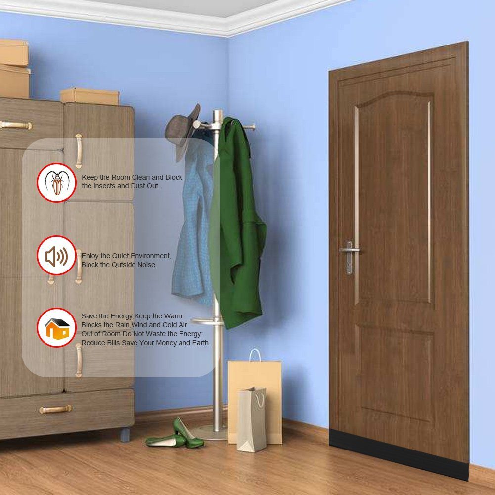 YOUSHARES Türdichtung Selbstklebend - Zugluftstopper Gegen Kälte & Insekten 100cm