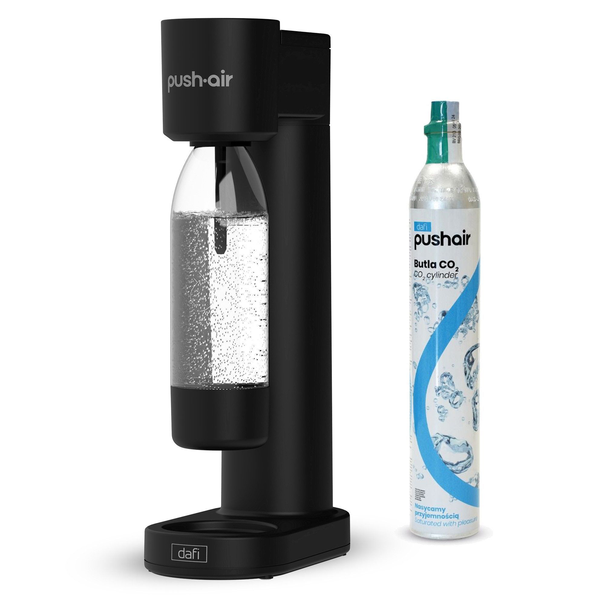 Wassersprudler Wassersprudler Pushair inkl. 1 Co2 Zylinder und 0,7l Flasche