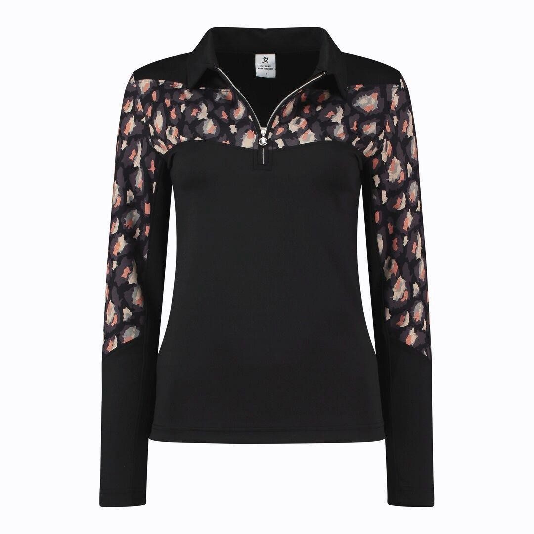 Daily Sports Longsweatshirt Daily Sports Golf Polo Longsleeve Bondy Schwarz/Braun Damen