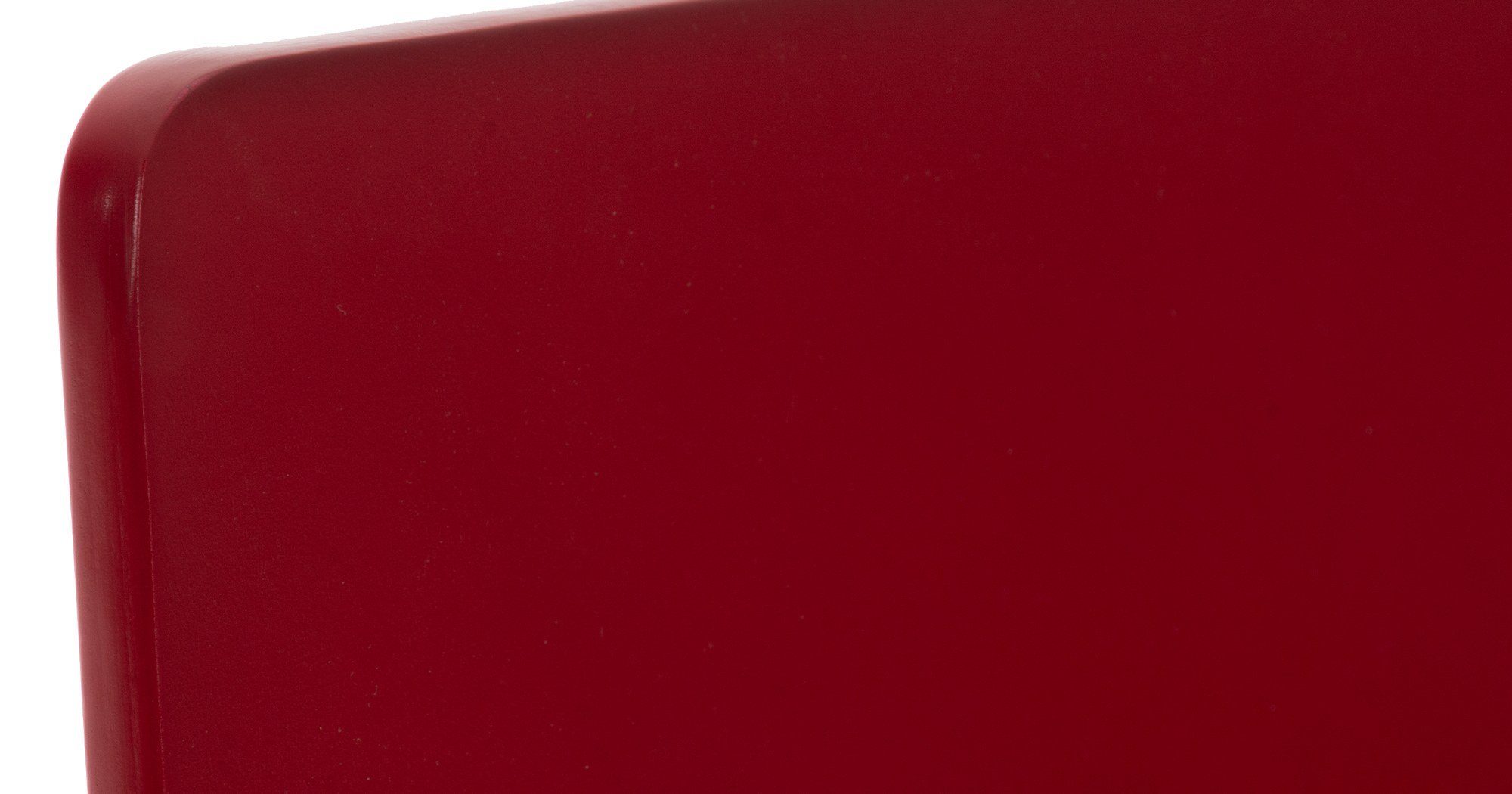 Besucherstuhl ergonomisch & Metallgestell geformter rot CLP Pepe, Holzsitz