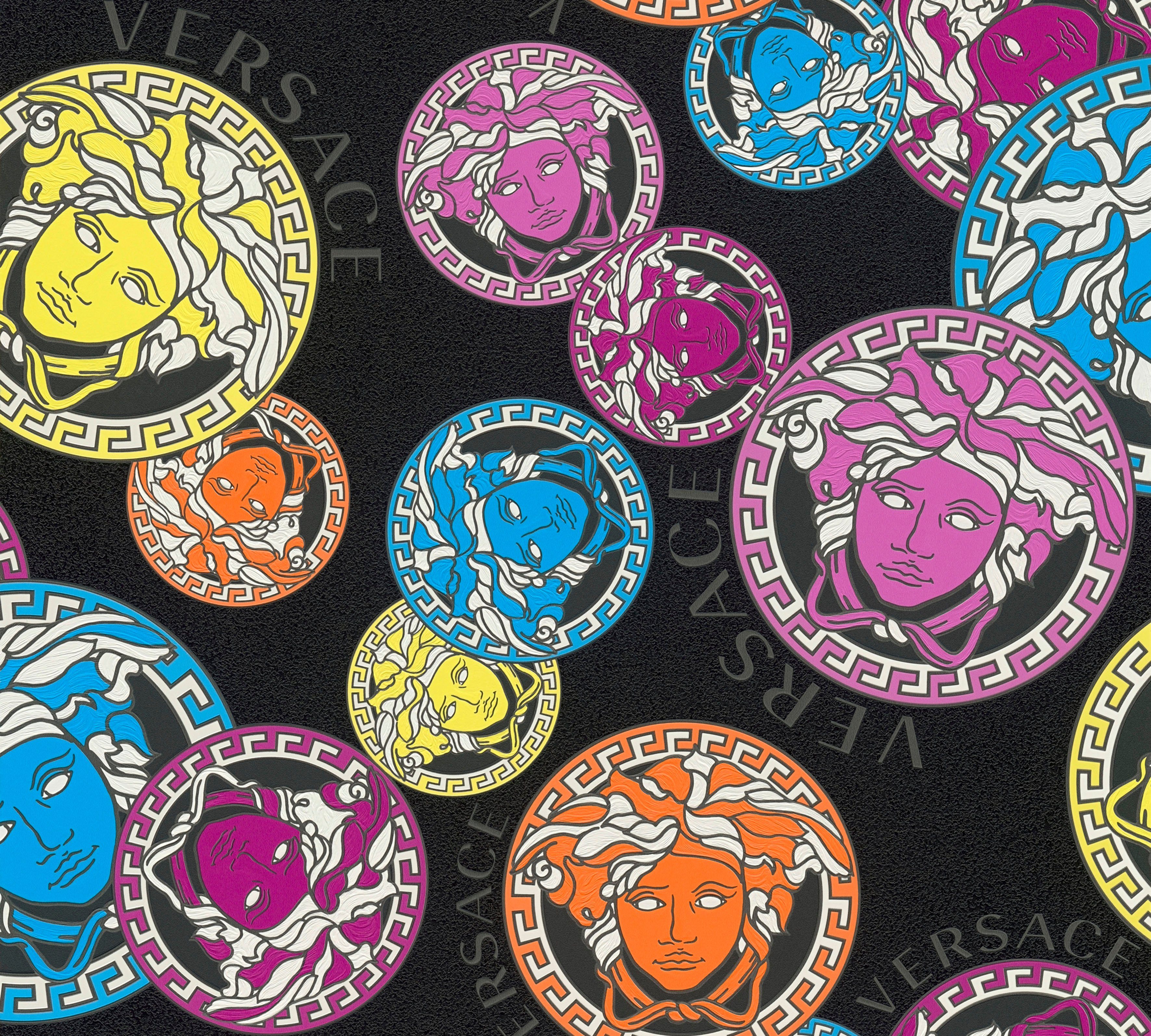 Versace Vliestapete Wallpaper Versace 5 Medusakopf, günstig online kaufen