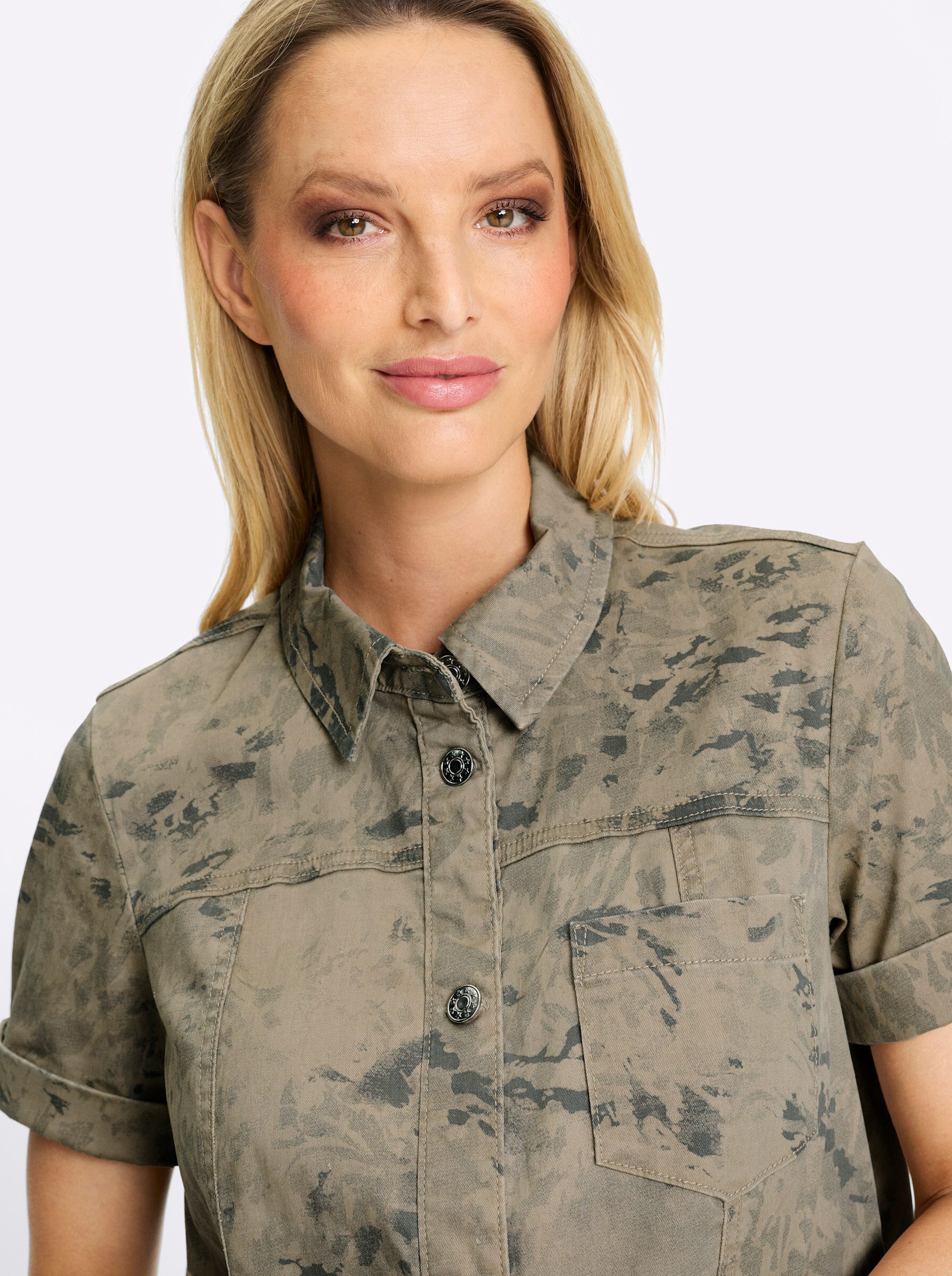 heine Etuikleid Druck-Kleid Kurzarm