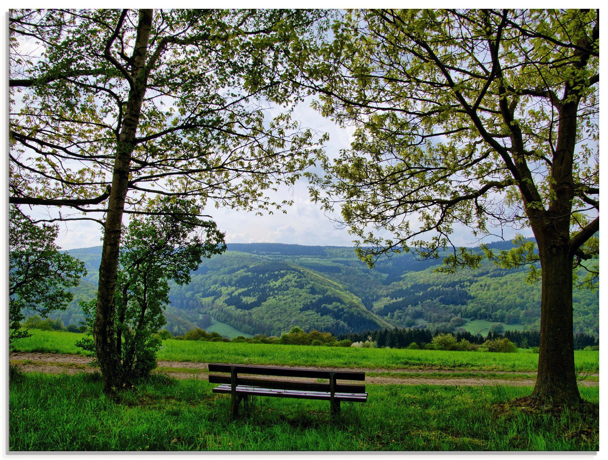 Artland Glasbild »Ausblick in den Frühling«, Felder (1 Stück)-Otto