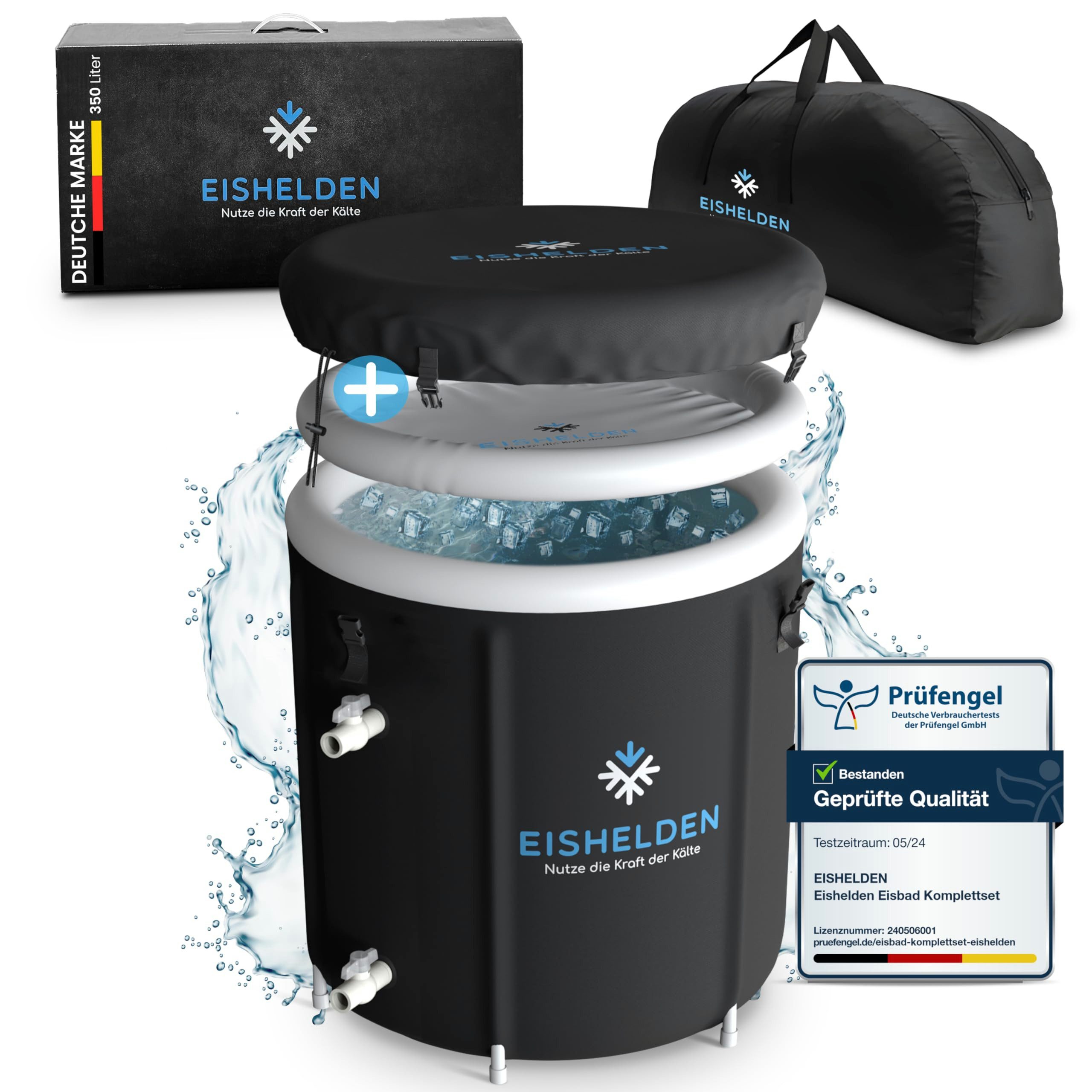 Eishelden Pool Premium Eisbad XL Komplettset - Kältetherapie für Sportler & günstig online kaufen